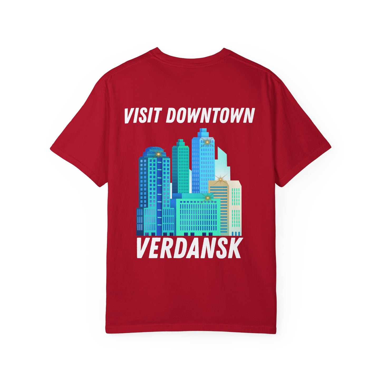 Unisex Garment-Dyed T-Shirt - Visit Downtown Verdansk Graphic Tee