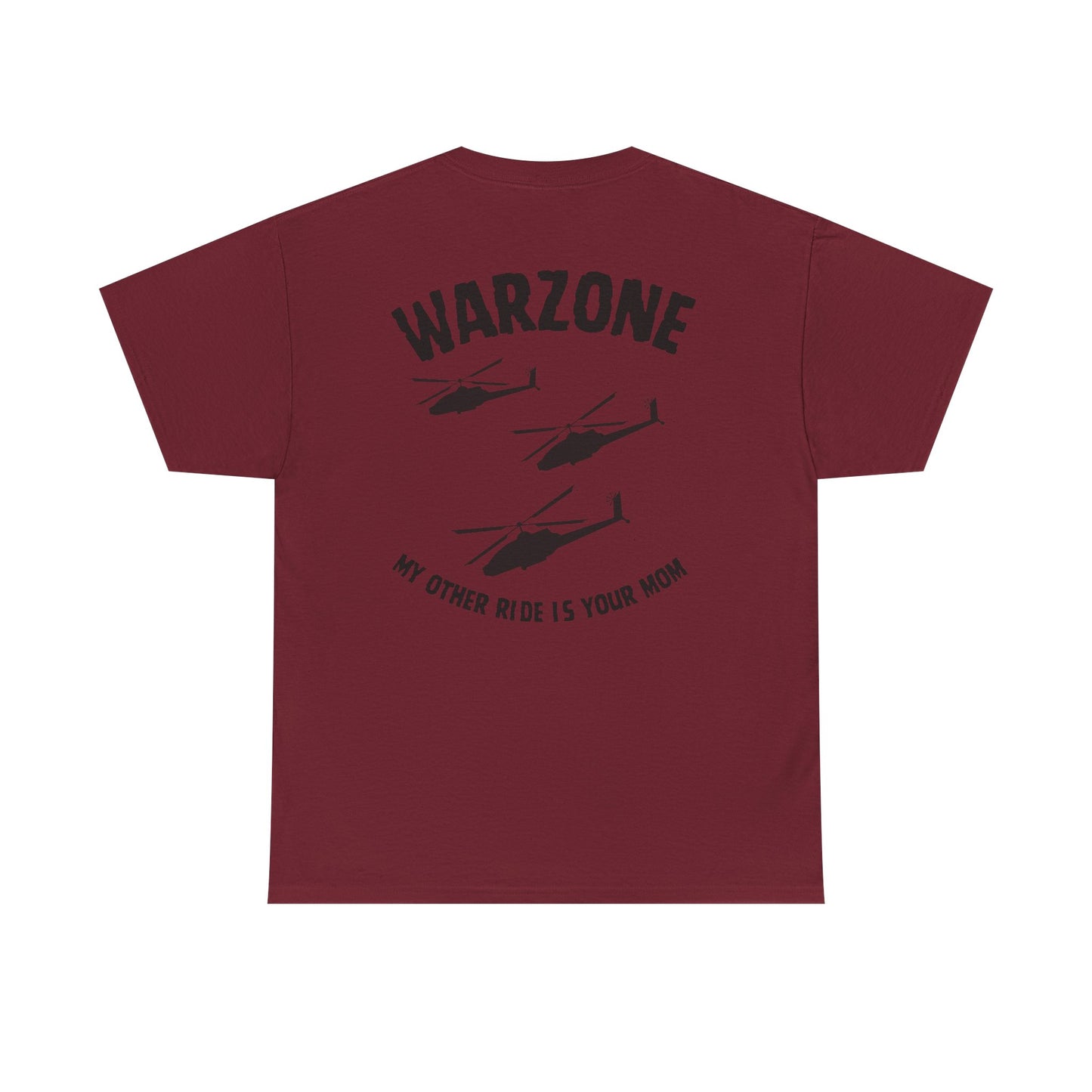 Funny Unisex Heavy Cotton Tee | "Warzone - My Other Ride Is Your Mom" | Nerd Tavern