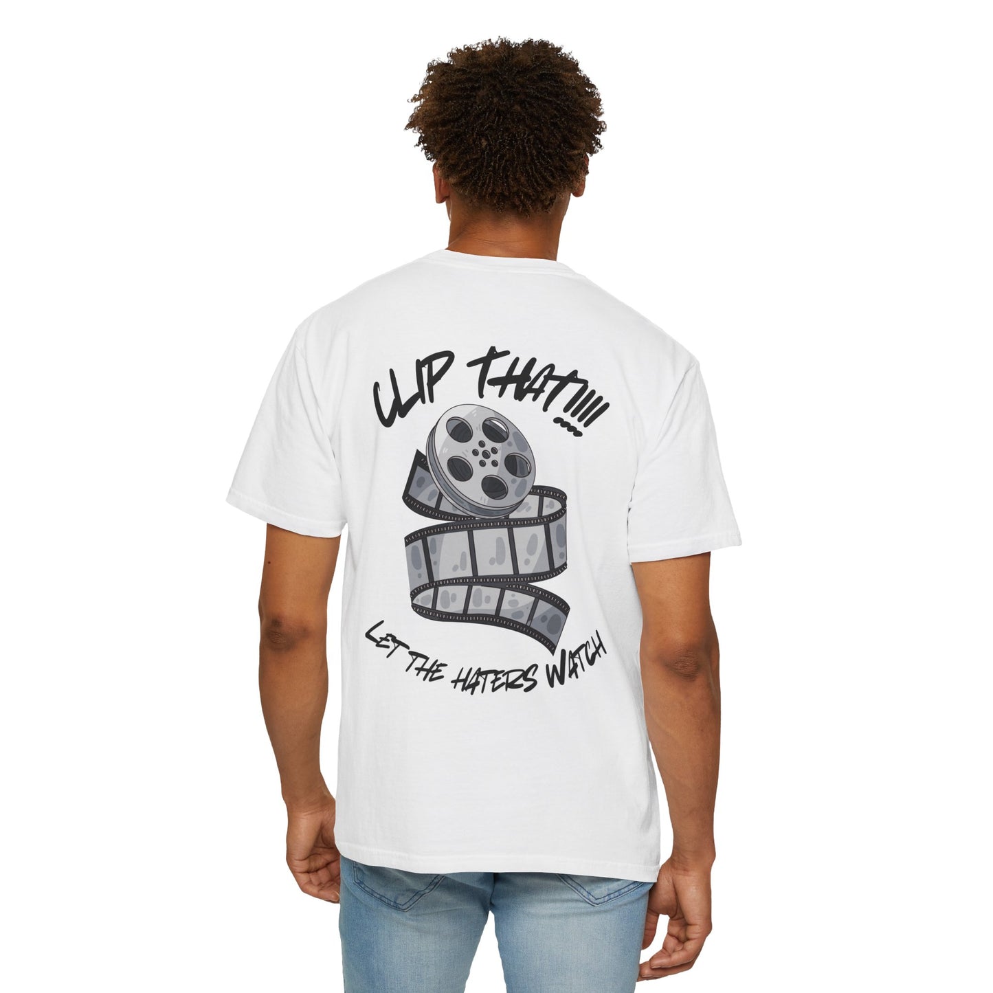 Film Buff Unisex T-Shirt - Clip That!!! Let the Haters Watch, Movie Lover Gift, Cool Graphic Tee, Unique Cinema Apparel, Trendy Casual Wear