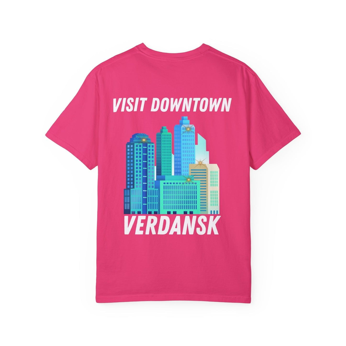 Unisex Garment-Dyed T-Shirt - Visit Downtown Verdansk Graphic Tee