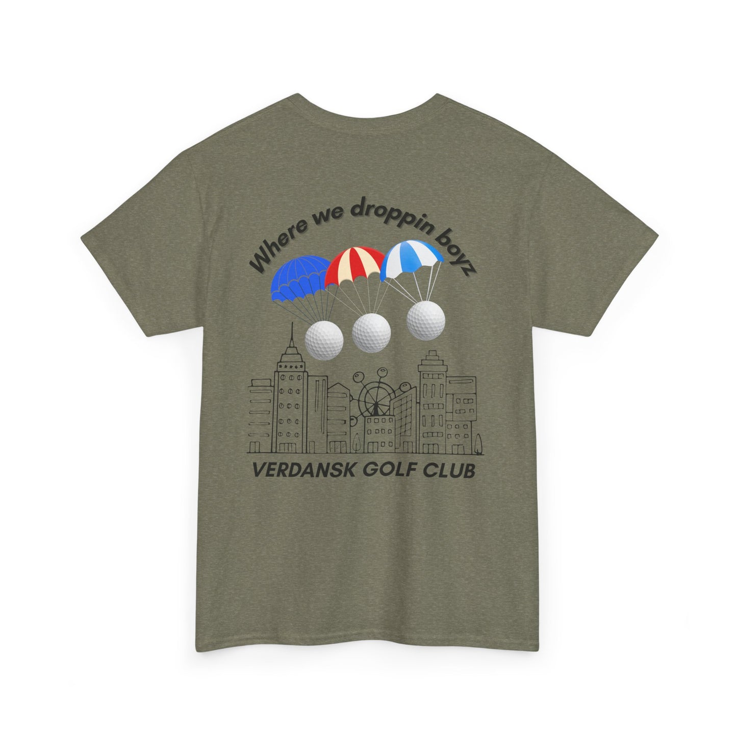 Verdansk Golf Club Heavy Cotton Tee - We Drop Together, Streetwear for Golf Lovers