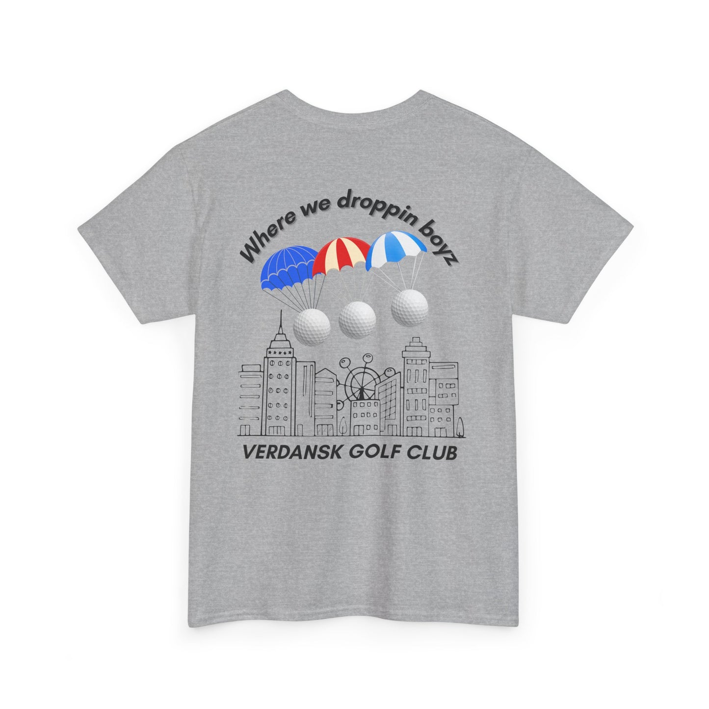 Verdansk Golf Club Heavy Cotton Tee - We Drop Together, Streetwear for Golf Lovers