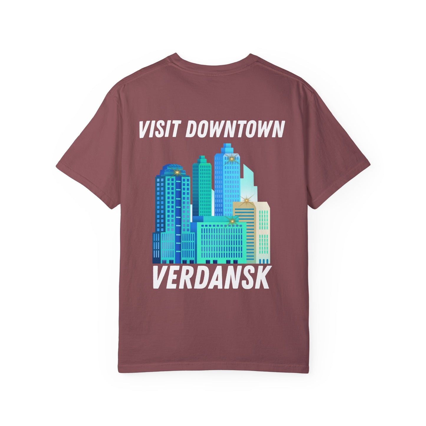 Unisex Garment-Dyed T-Shirt - Visit Downtown Verdansk Graphic Tee