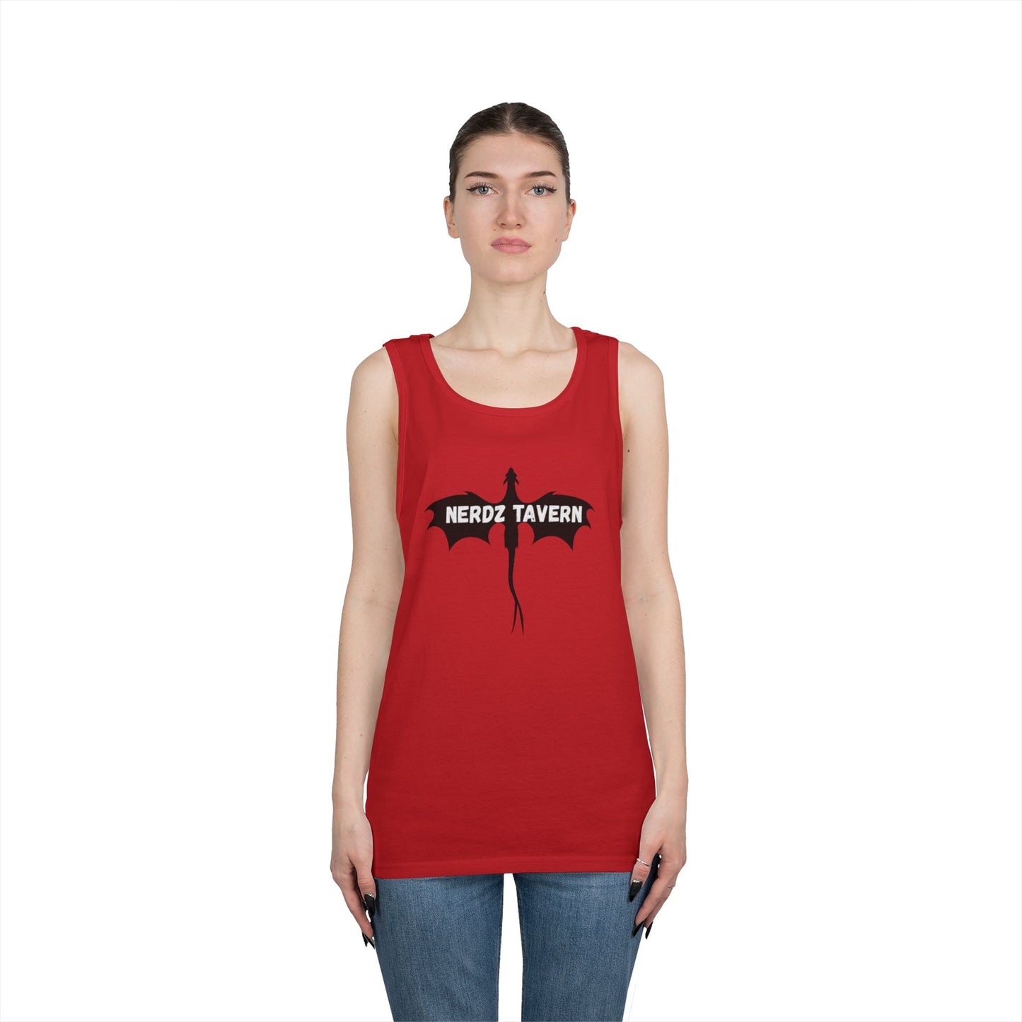 Nerdz Tavern & Toxic Rocket Unisex Heavy Cotton Tank Top - Perfect for Gamers & Comic Con Fans