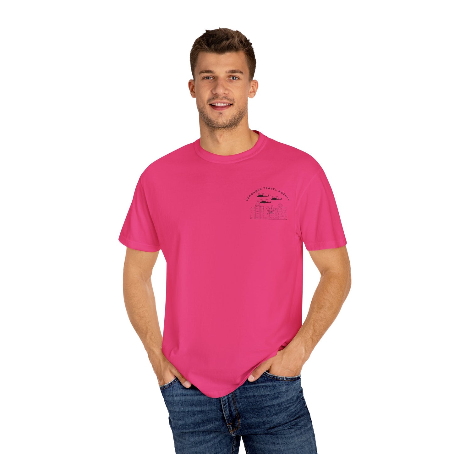 Unisex Garment-Dyed T-Shirt - Visit Downtown Verdansk Graphic Tee