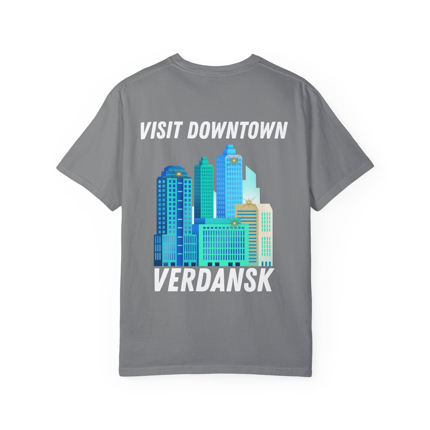 Unisex Garment-Dyed T-Shirt - Visit Downtown Verdansk Graphic Tee