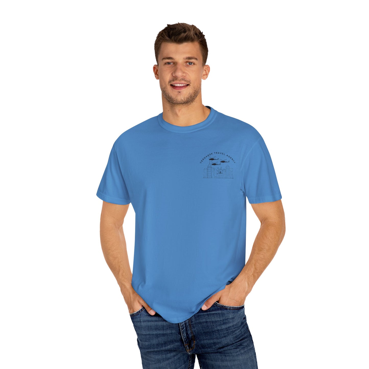 Unisex Garment-Dyed T-Shirt - Visit Downtown Verdansk Graphic Tee