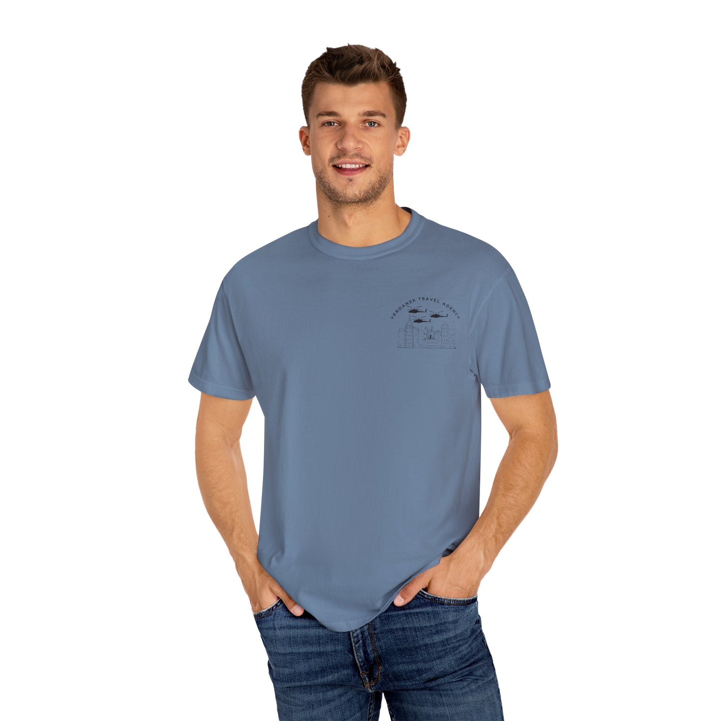 Unisex Garment-Dyed T-Shirt - Visit Downtown Verdansk Graphic Tee