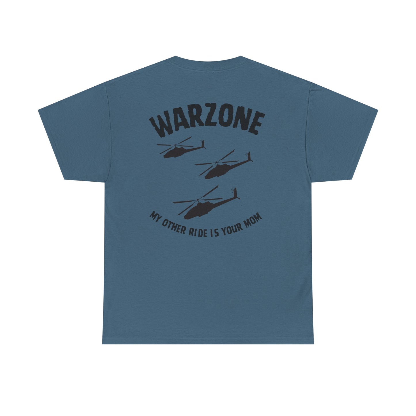 Funny Unisex Heavy Cotton Tee | "Warzone - My Other Ride Is Your Mom" | Nerd Tavern