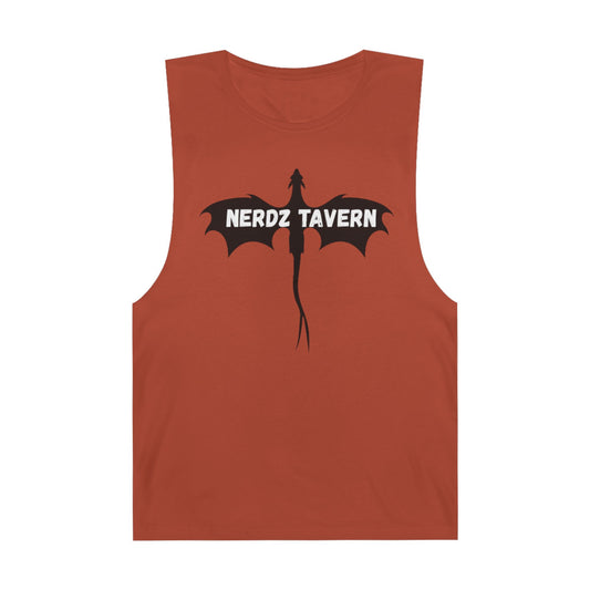 Large size Nerdz Tavern Unisex Tank Top - Casual Gaming Apparel with Toxic Rocket Design