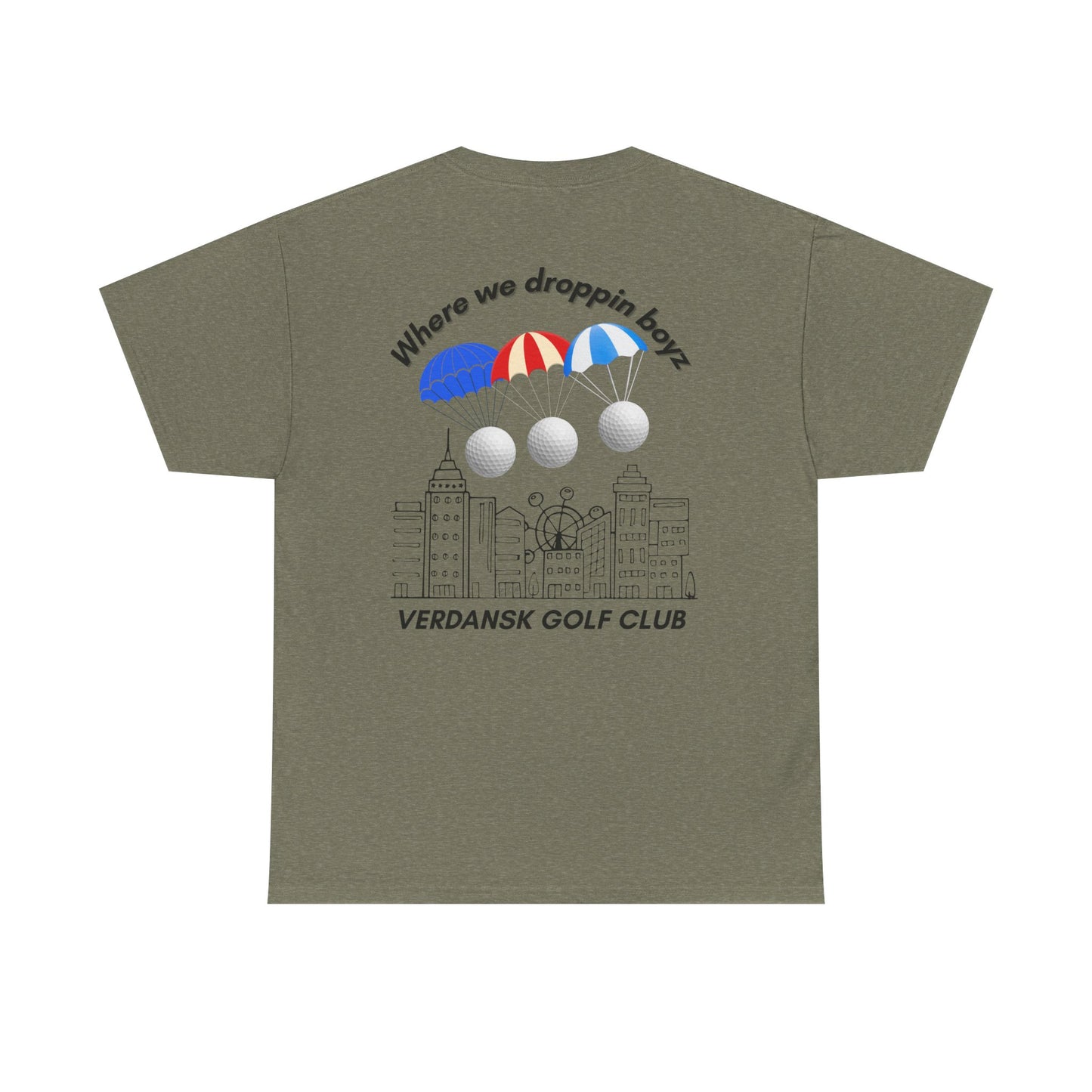 Verdansk Golf Club Heavy Cotton Tee - We Drop Together, Streetwear for Golf Lovers