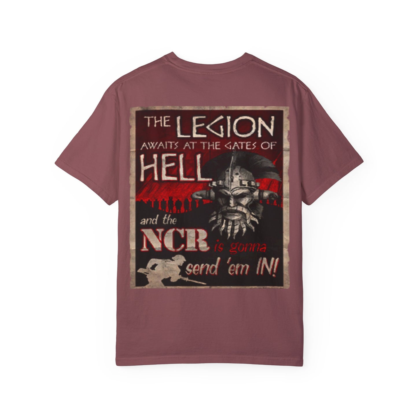 Unisex War-Themed Graphic T-Shirt – 'War Never Changes' & 'The Legion Awaits at the Gates of Hell' Designs
