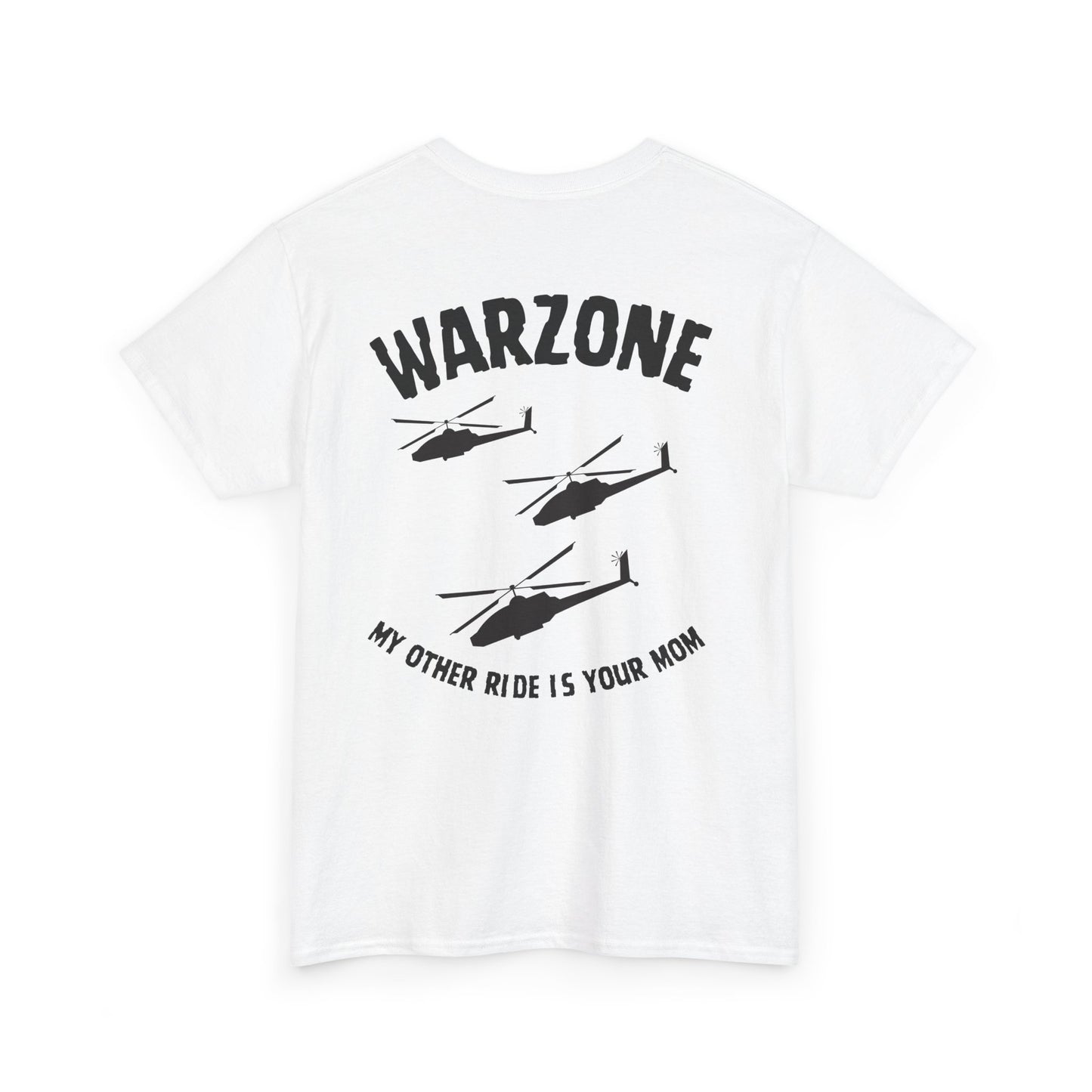 Funny Unisex Heavy Cotton Tee | "Warzone - My Other Ride Is Your Mom" | Nerd Tavern