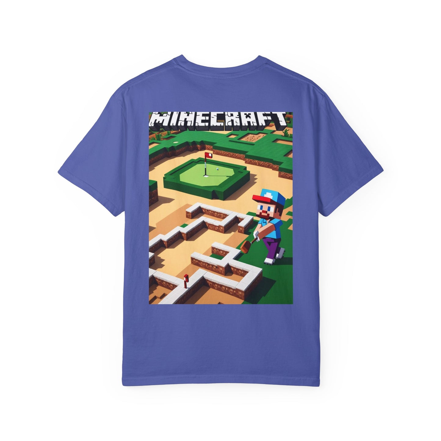 Minecraft Bunker Builders Unisex Garment-Dyed T-Shirt - Gamer Style, Perfect for Minecraft Fans