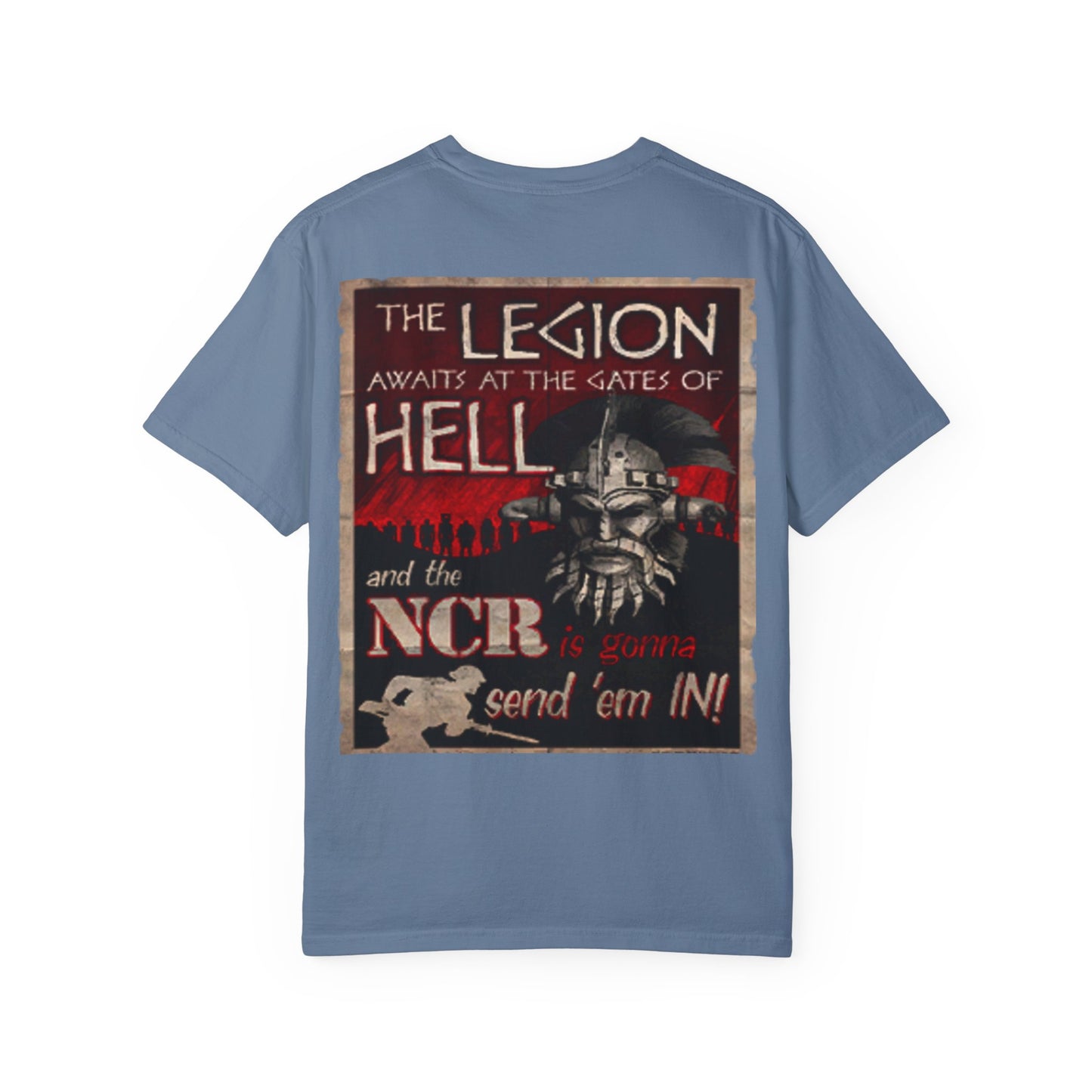 Unisex War-Themed Graphic T-Shirt – 'War Never Changes' & 'The Legion Awaits at the Gates of Hell' Designs