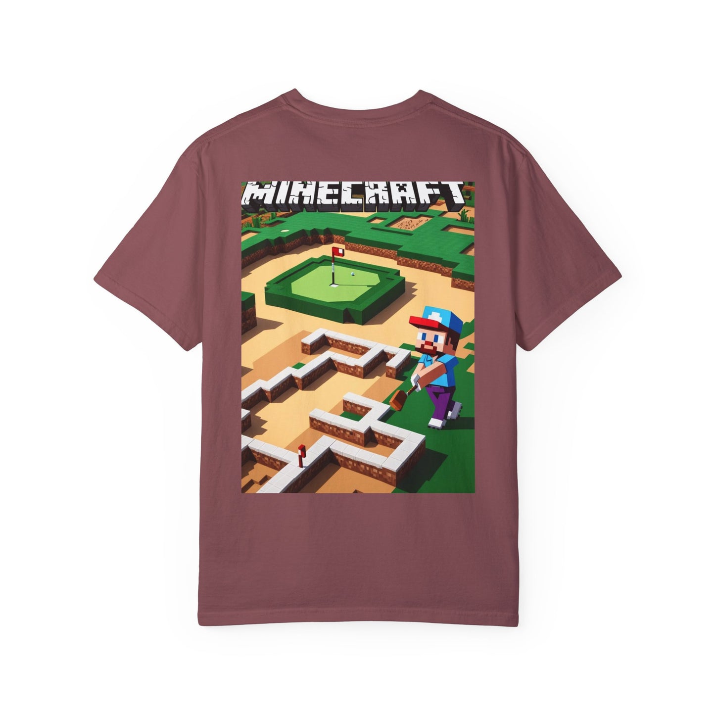 Minecraft Bunker Builders Unisex Garment-Dyed T-Shirt - Gamer Style, Perfect for Minecraft Fans