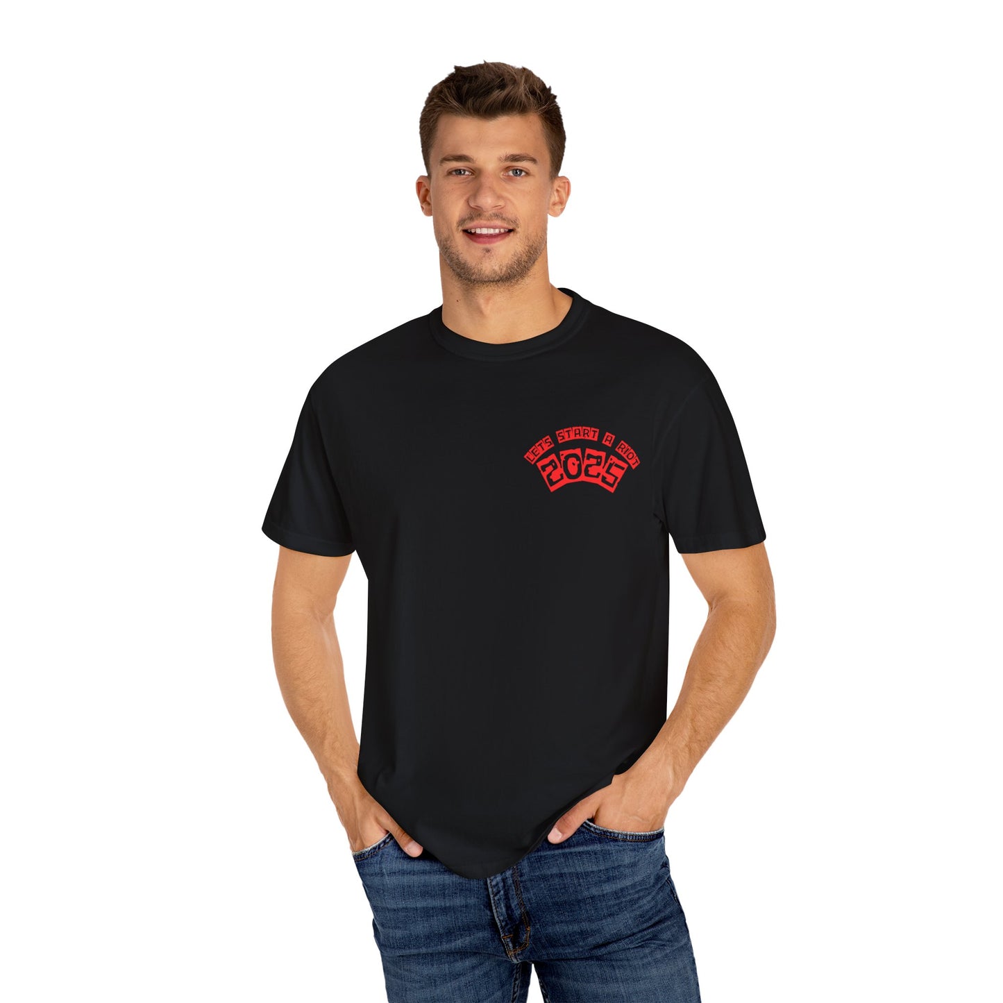 Lets Riot  Graphic T-Shirt with 2025 Design - Perfect for Casual Wear,