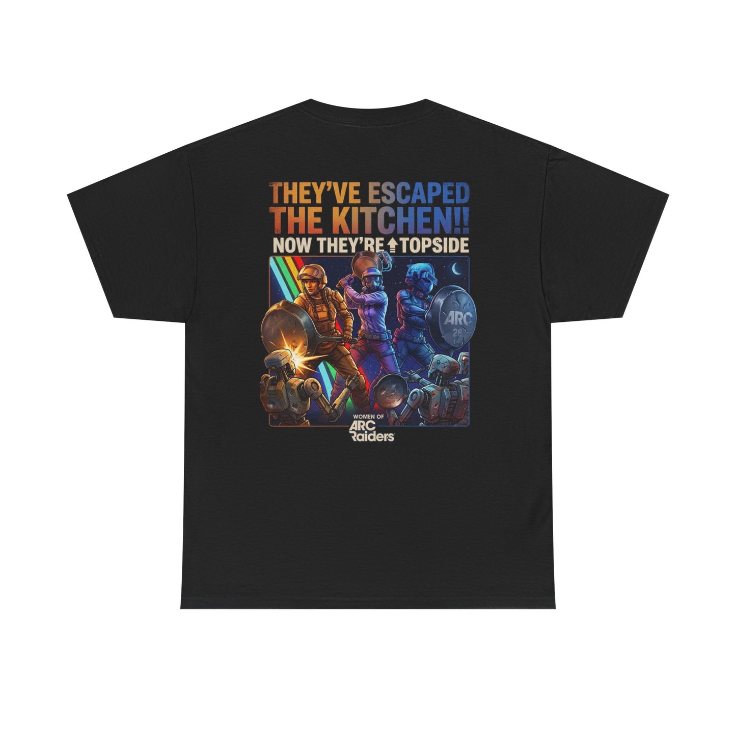T-Shirt — "They've Escaped the Kitchen" Retro Arcade Gaming Tee