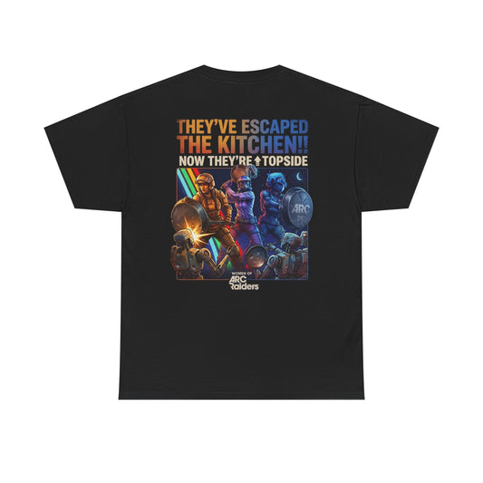 T-Shirt — "They've Escaped the Kitchen" Retro Arcade Gaming Tee