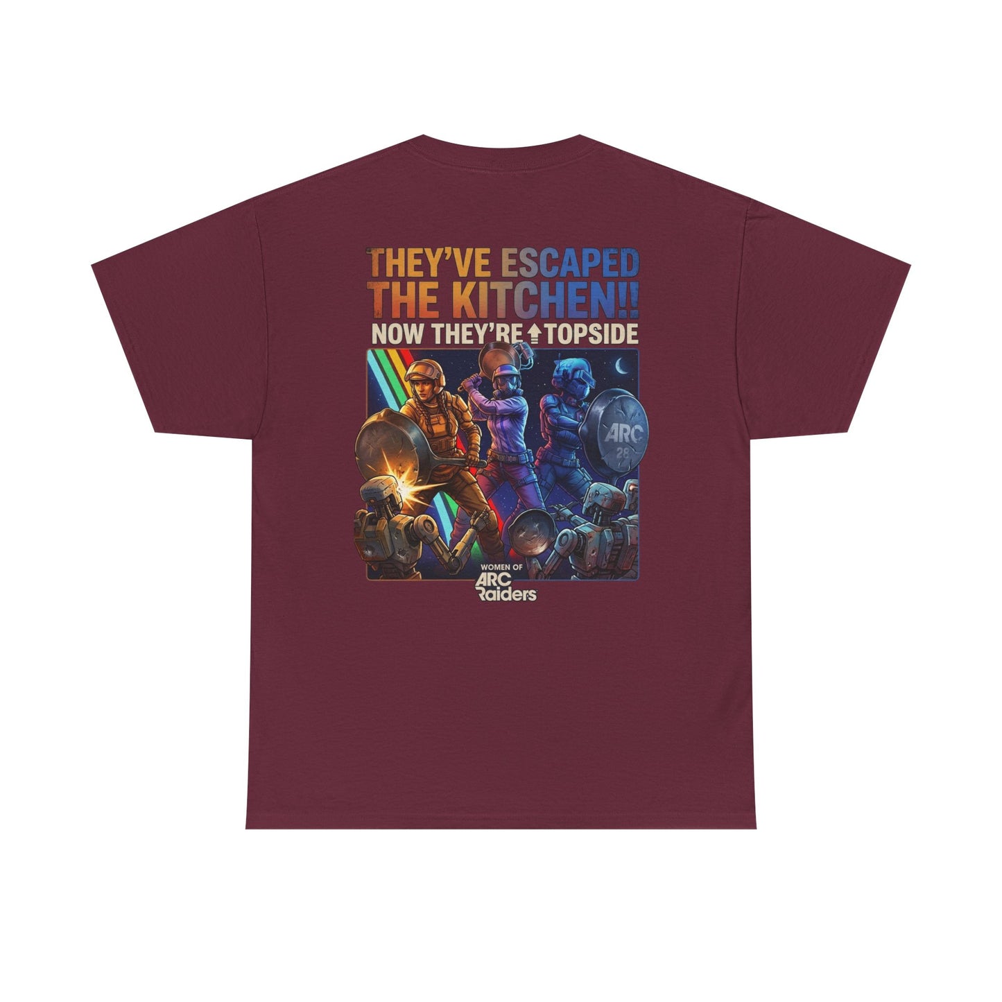 T-Shirt — "They've Escaped the Kitchen" Retro Arcade Gaming Tee