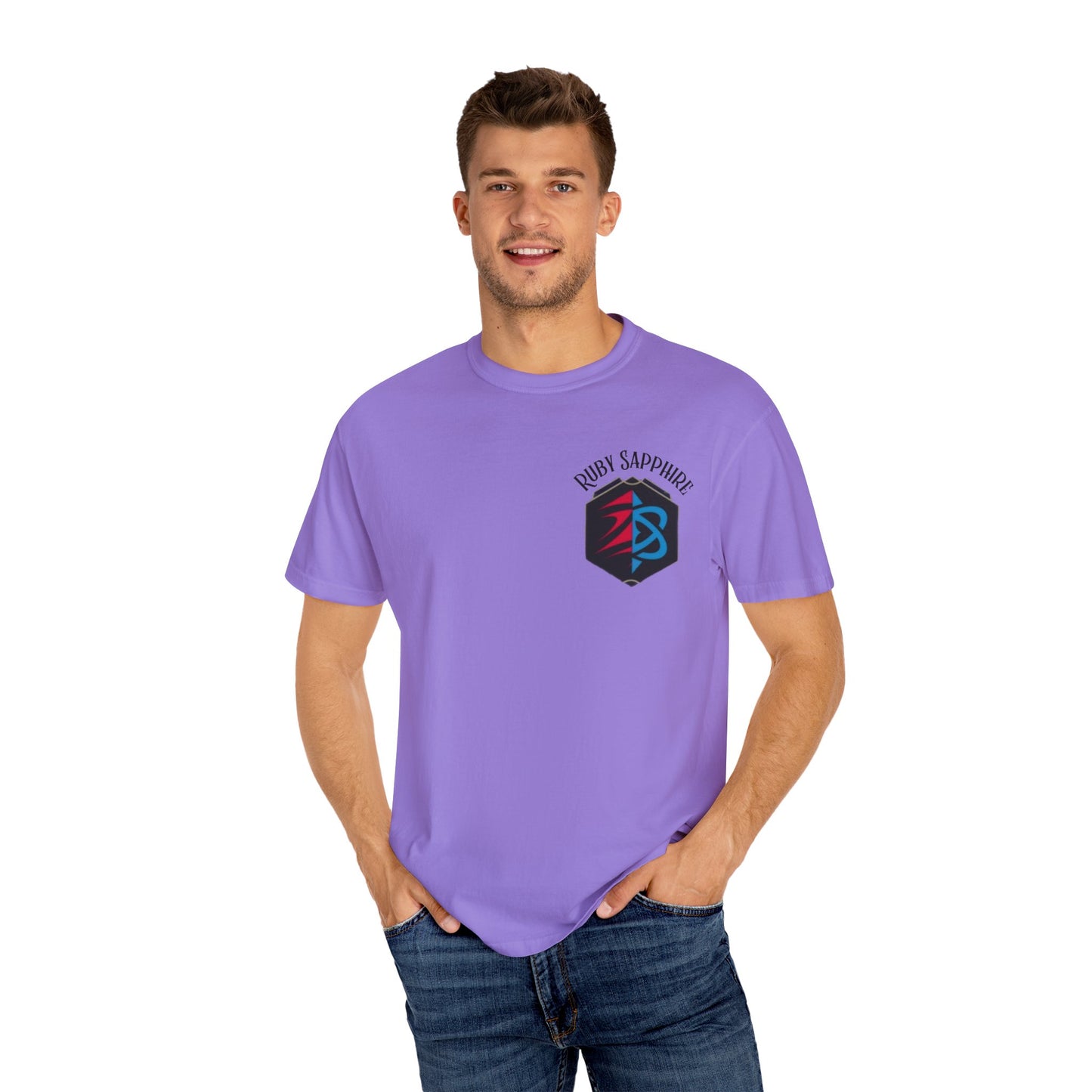 Garment-Dyed Unisex T-Shirt - Ruby Sapphire Design with Fun Quote