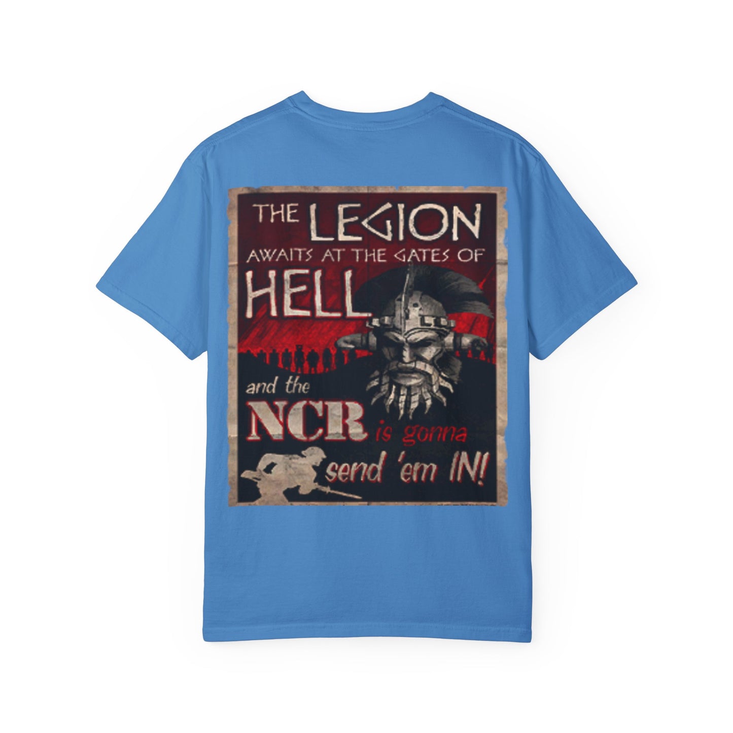 Unisex War-Themed Graphic T-Shirt – 'War Never Changes' & 'The Legion Awaits at the Gates of Hell' Designs