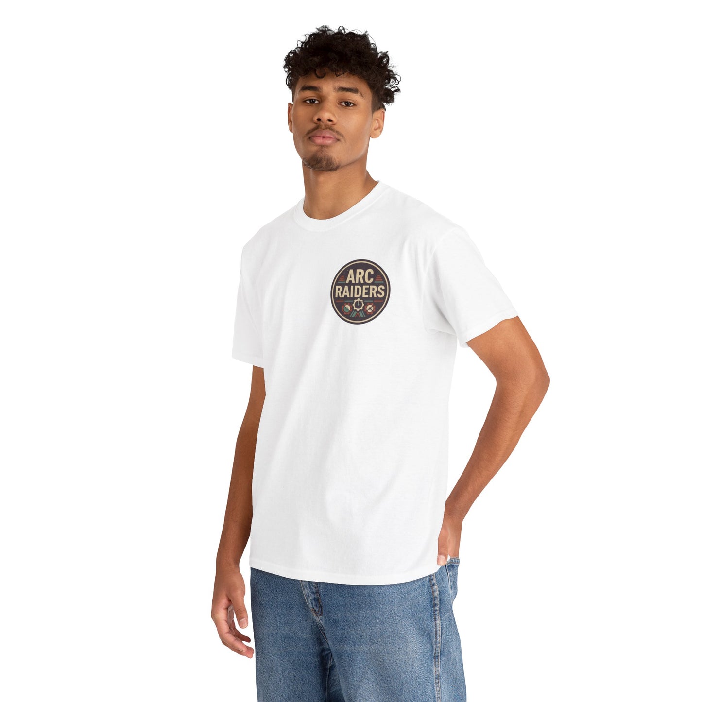 Arc Raiders Graphic Tee — Explore Salvage Survive Poster Backprint