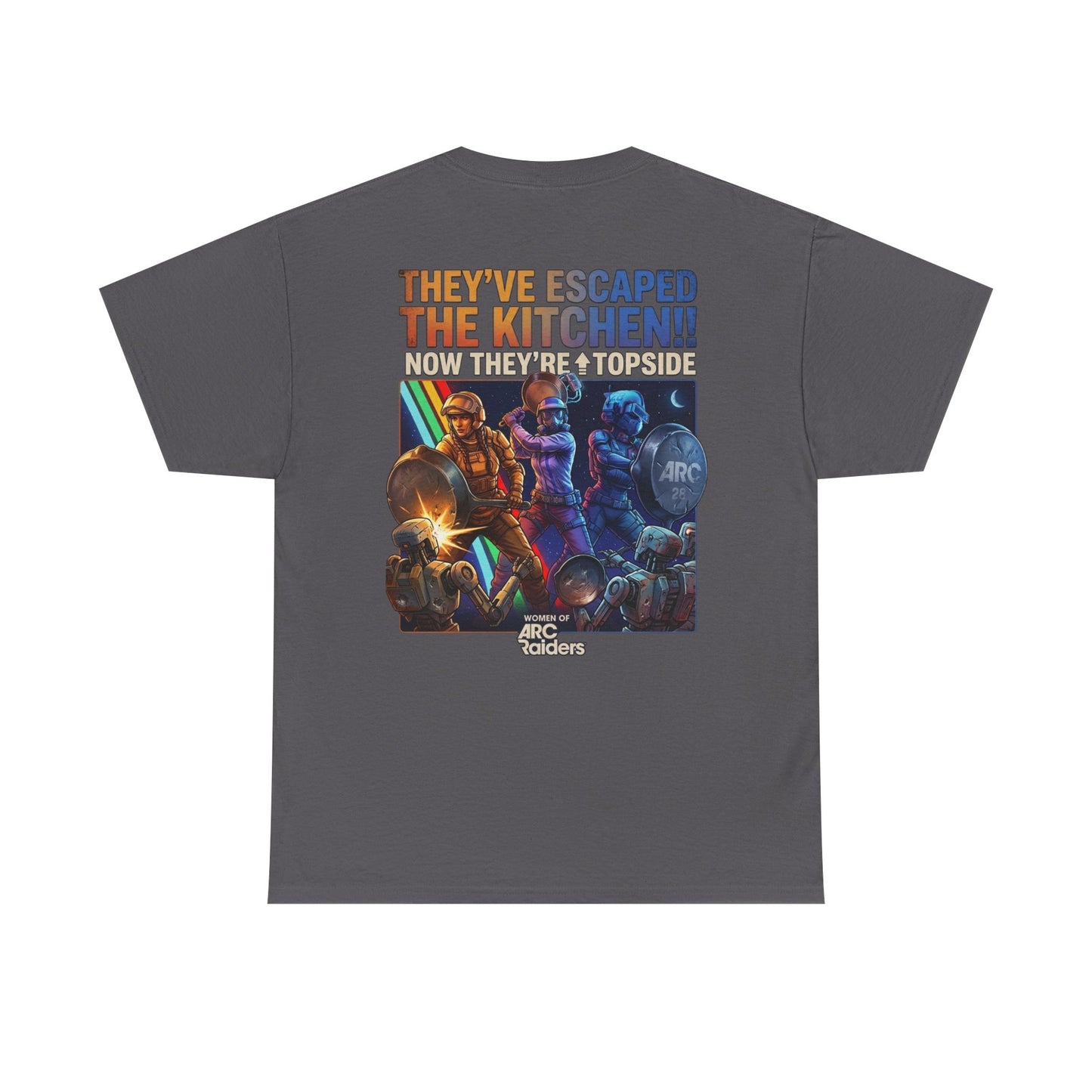 T-Shirt — "They've Escaped the Kitchen" Retro Arcade Gaming Tee