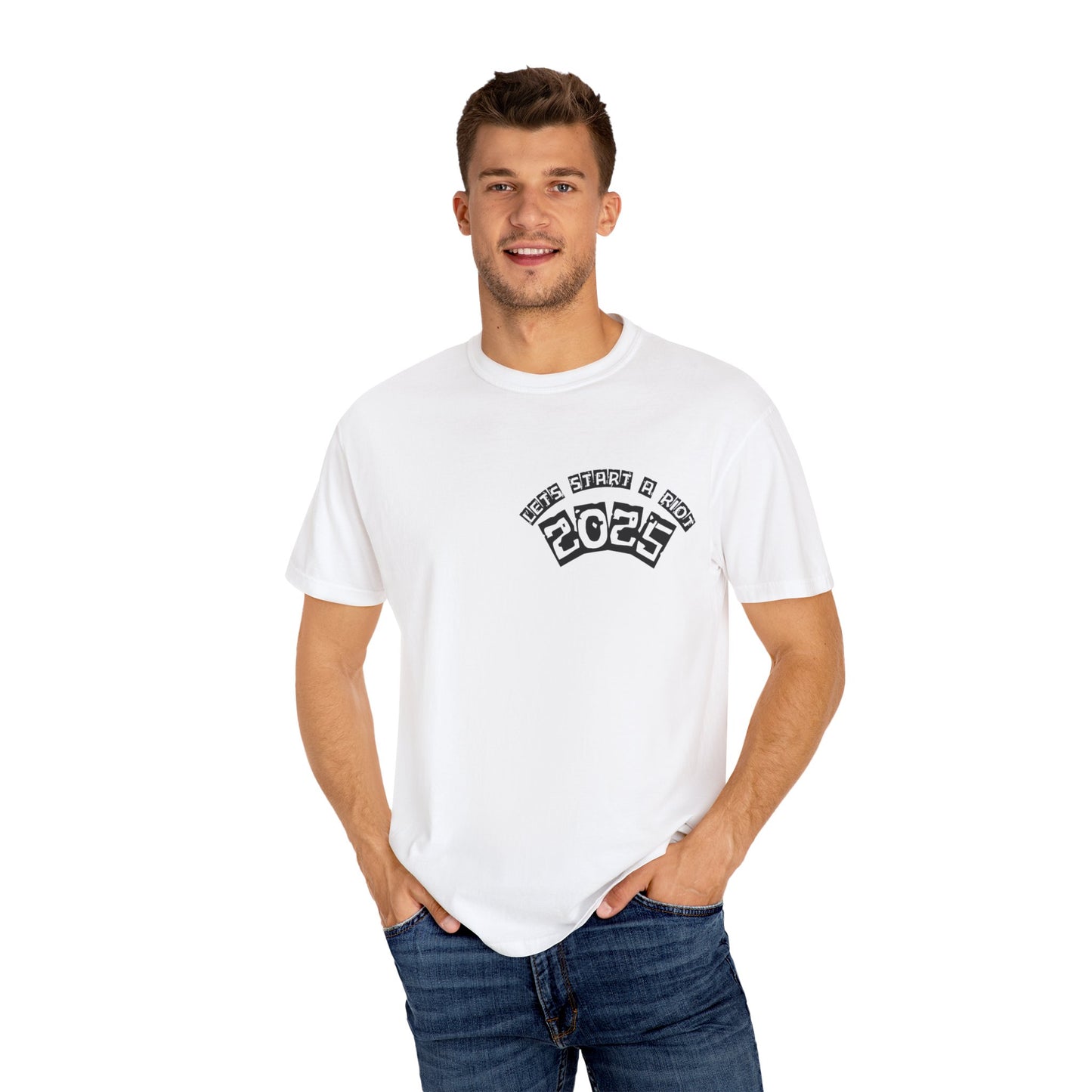 Lets Riot  Graphic T-Shirt with 2025 Design - Perfect for Casual Wear,