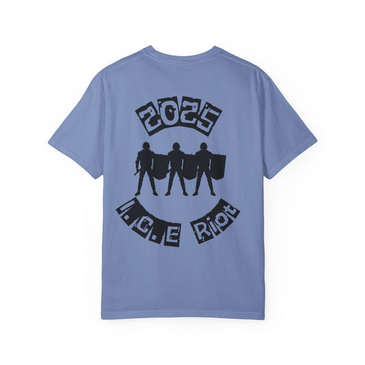 T-Shirt: 2025 I.C.E. Riot Graphic Tee, Trendy Casual Wear, Summer Outing, Music Festival, Gift for Friends