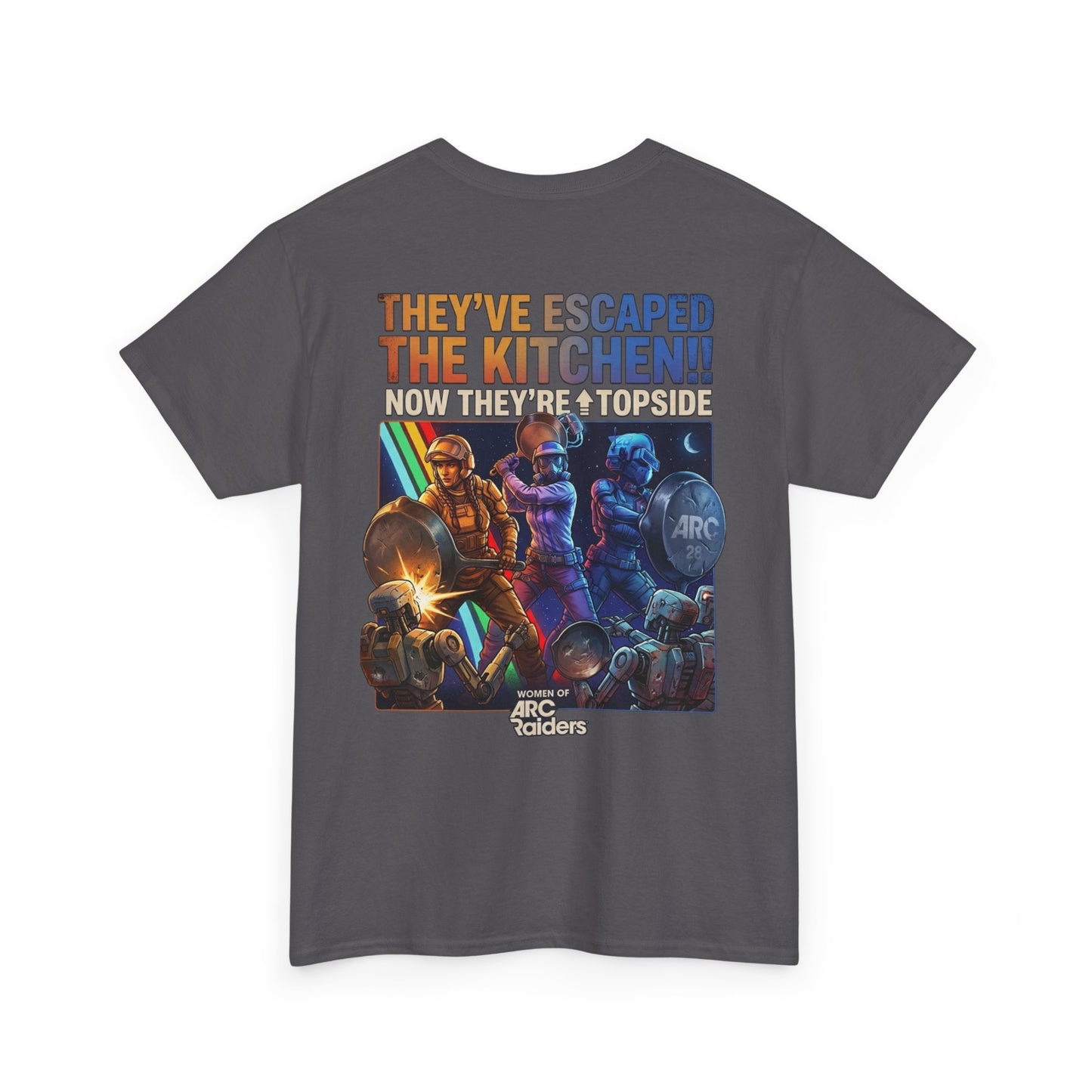 T-Shirt — "They've Escaped the Kitchen" Retro Arcade Gaming Tee