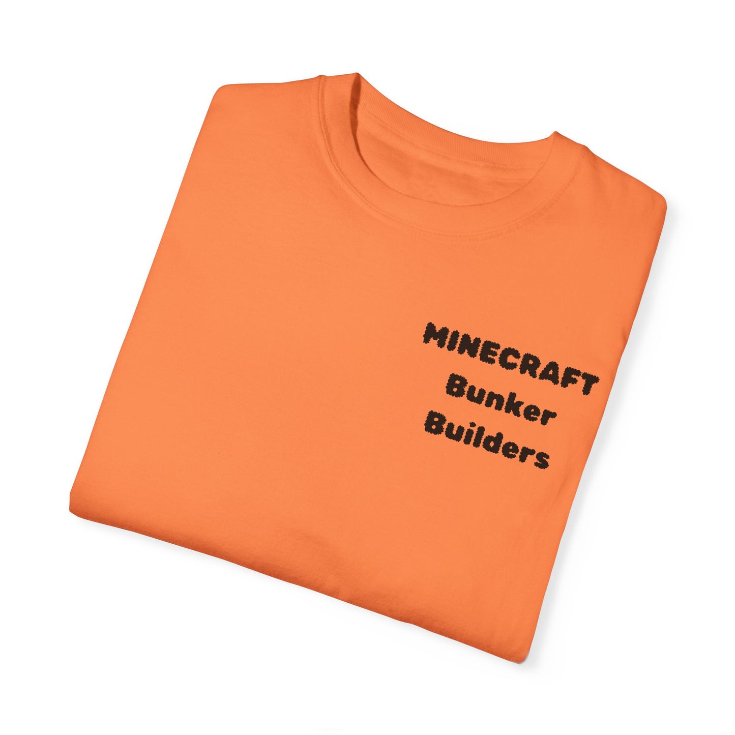 Minecraft Bunker Builders Unisex Garment-Dyed T-Shirt - Gamer Style, Perfect for Minecraft Fans