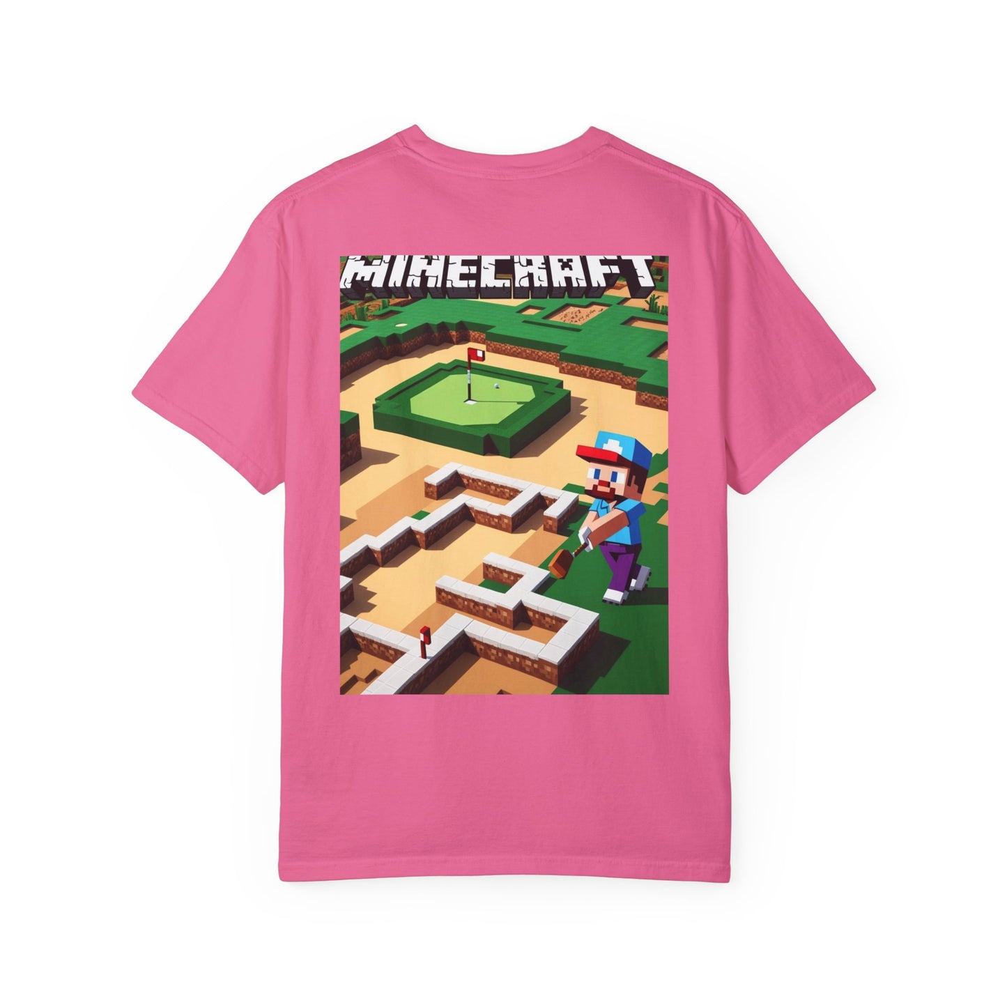 Minecraft Bunker Builders Unisex Garment-Dyed T-Shirt - Gamer Style, Perfect for Minecraft Fans