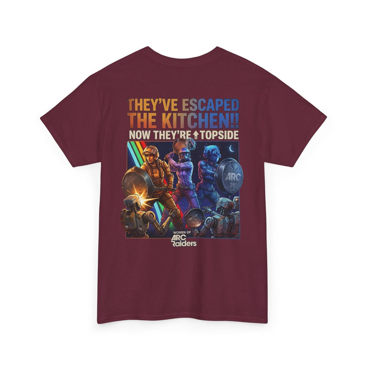 T-Shirt — "They've Escaped the Kitchen" Retro Arcade Gaming Tee