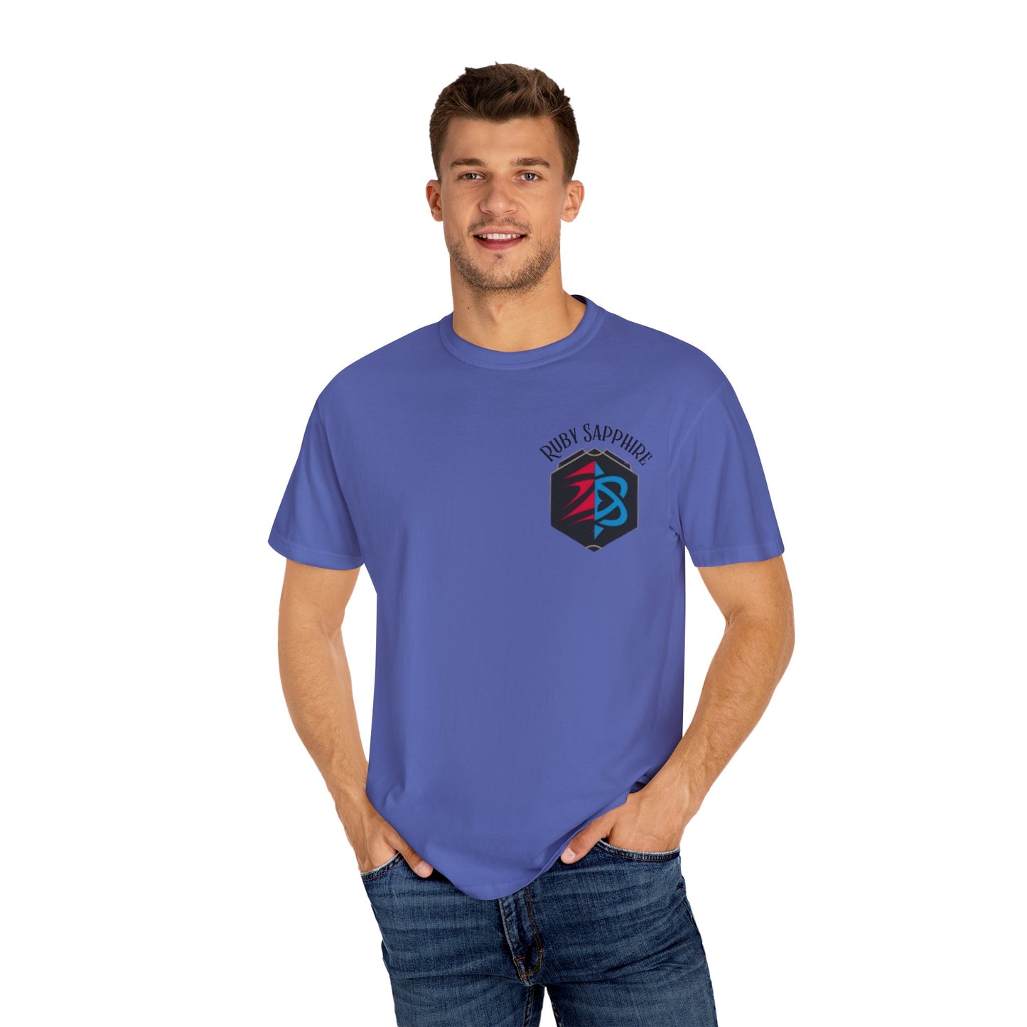 Garment-Dyed Unisex T-Shirt - Ruby Sapphire Design with Fun Quote