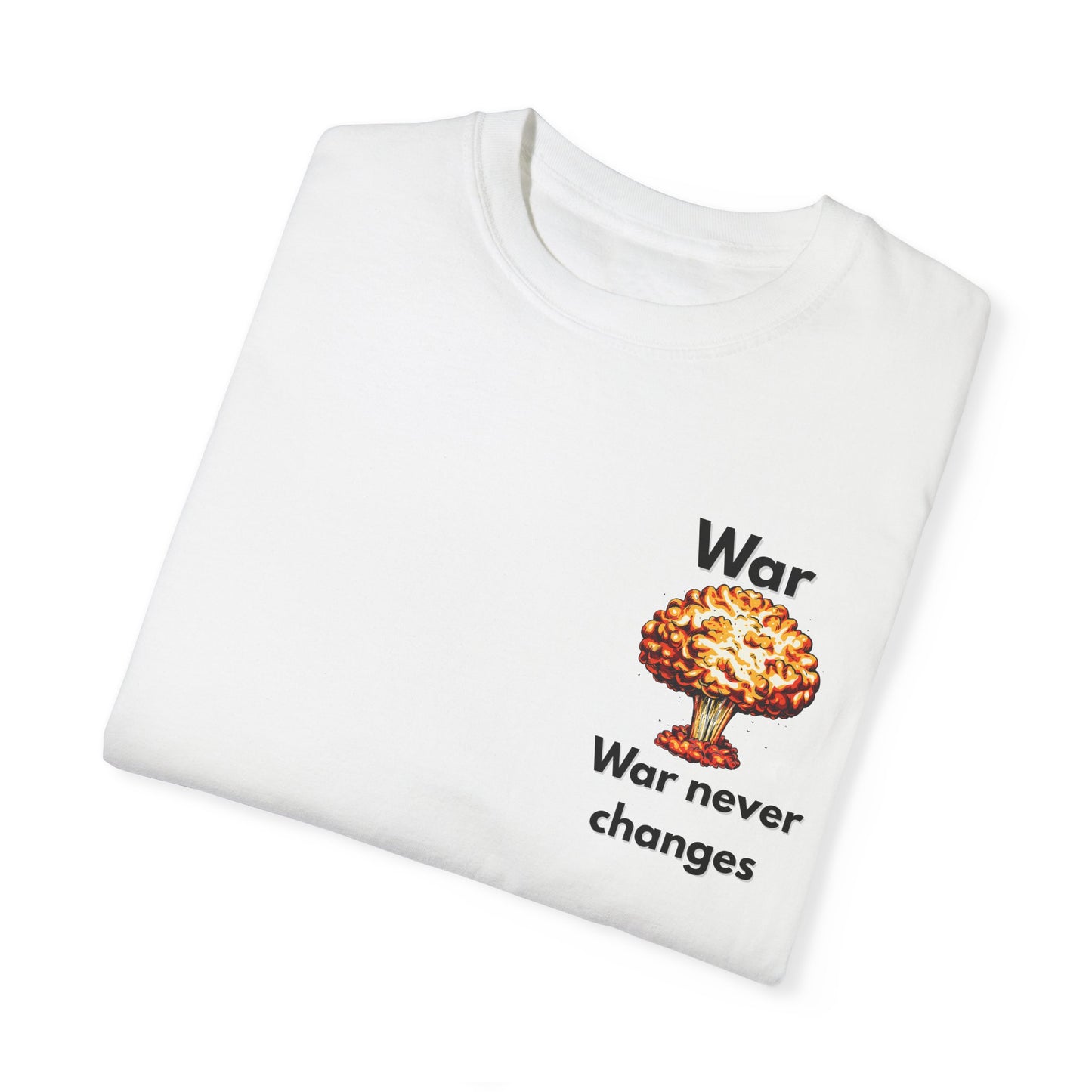 Unisex War-Themed Graphic T-Shirt – 'War Never Changes' & 'The Legion Awaits at the Gates of Hell' Designs