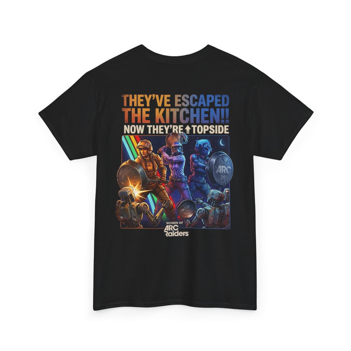 T-Shirt — "They've Escaped the Kitchen" Retro Arcade Gaming Tee