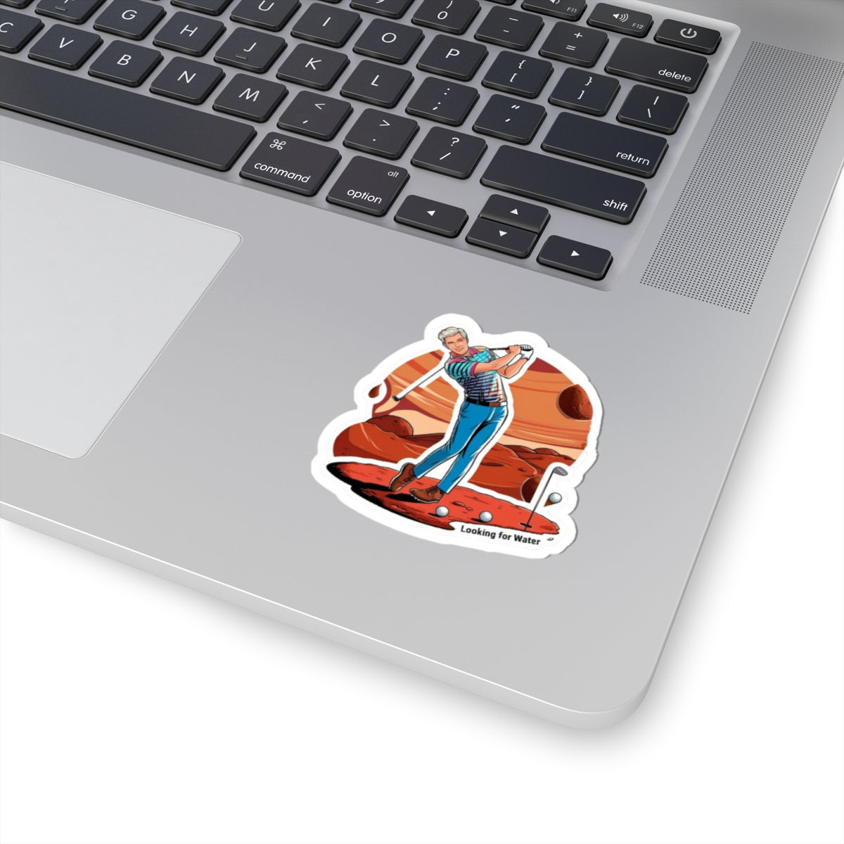 Golf on Mars Kiss-Cut Stickers - Perfect for Golf Enthusiasts & Space Lovers