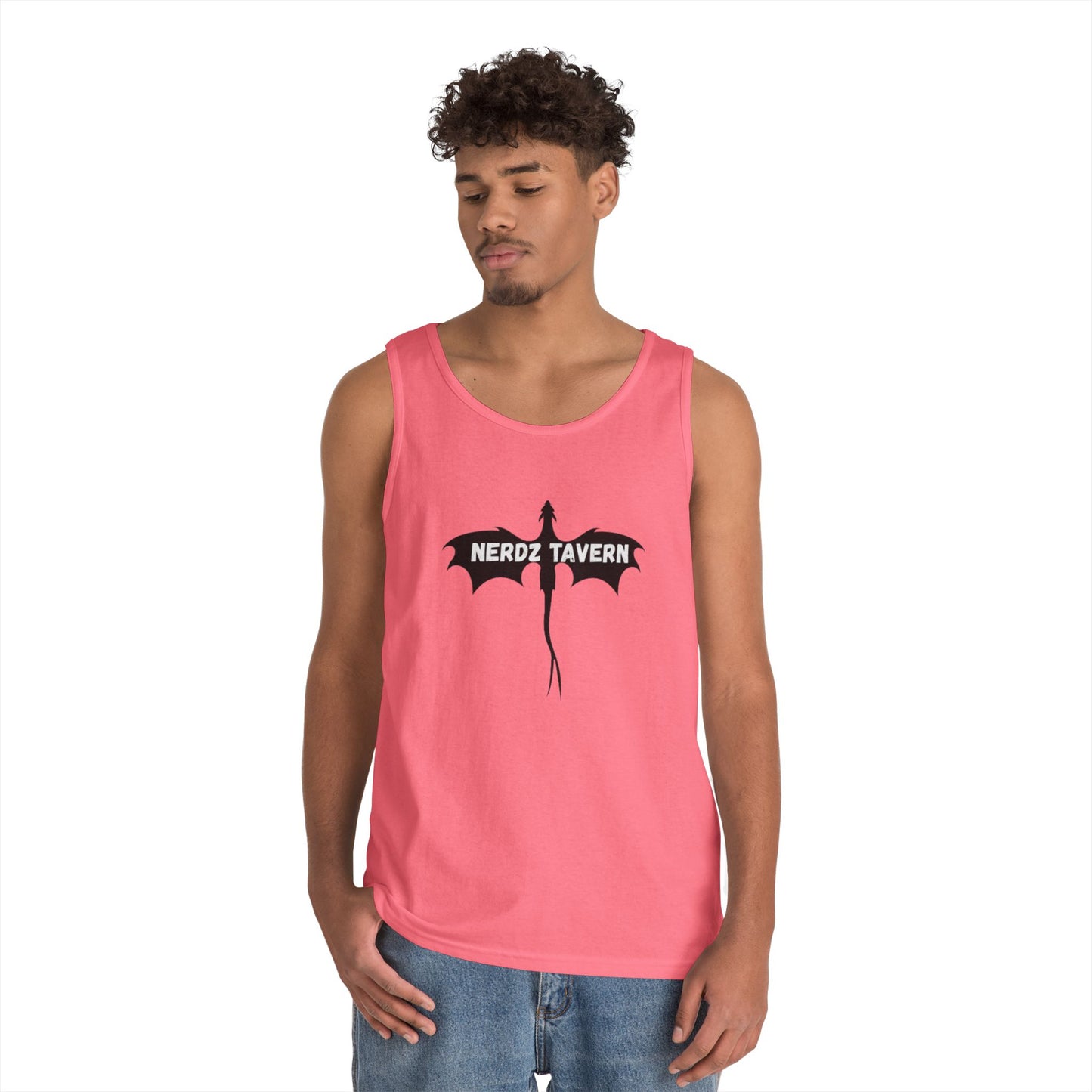 Nerdz Tavern & Toxic Rocket Unisex Heavy Cotton Tank Top - Perfect for Gamers & Comic Con Fans