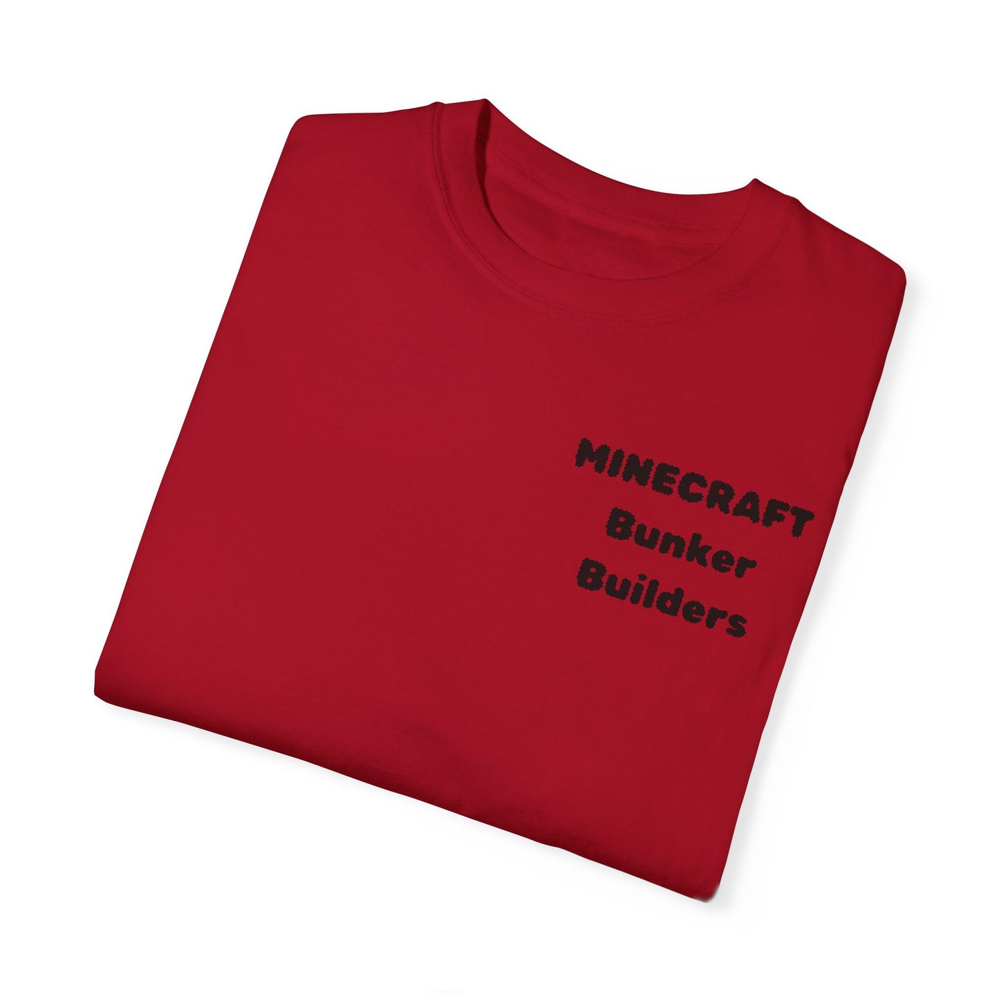 Minecraft Bunker Builders Unisex Garment-Dyed T-Shirt - Gamer Style, Perfect for Minecraft Fans