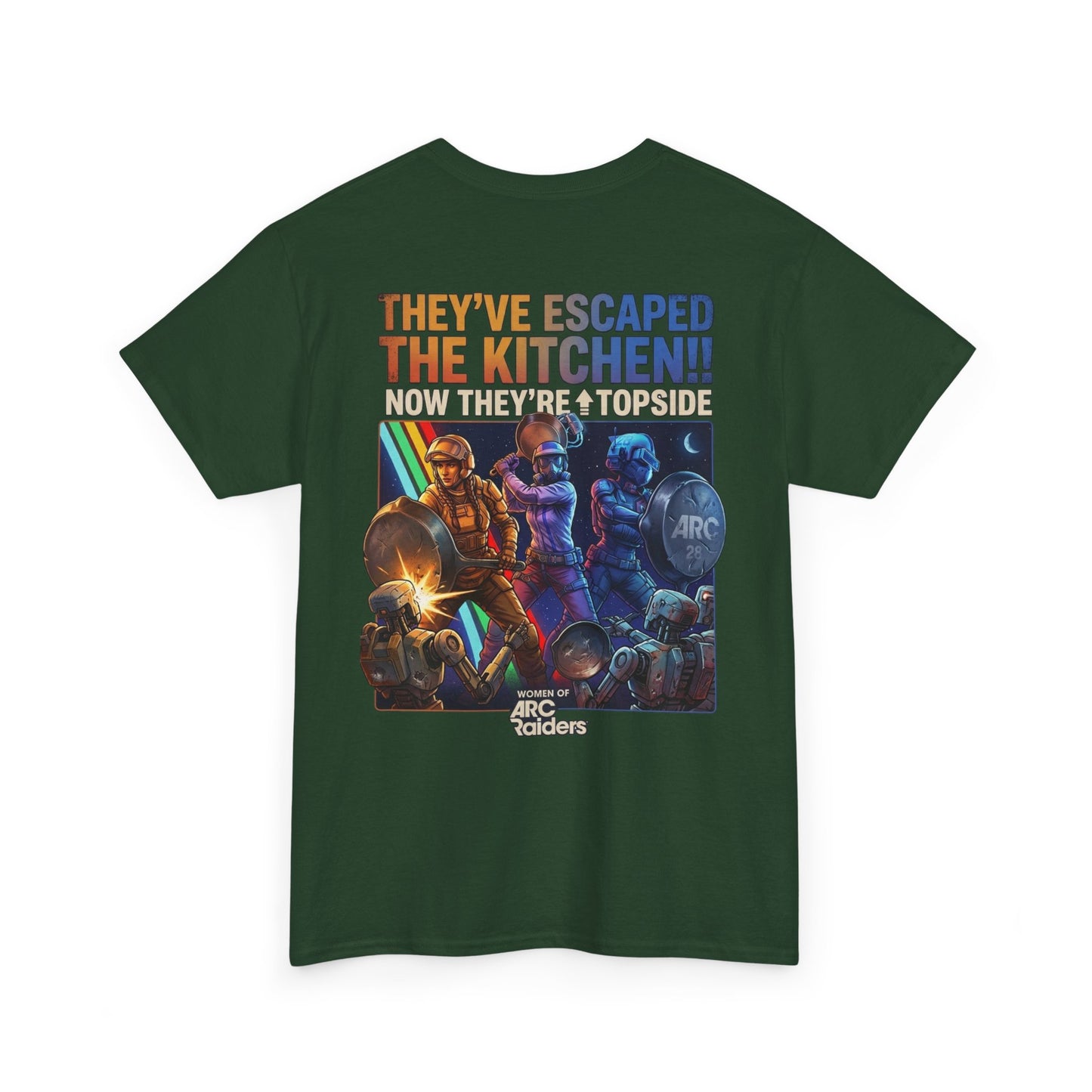 T-Shirt — "They've Escaped the Kitchen" Retro Arcade Gaming Tee