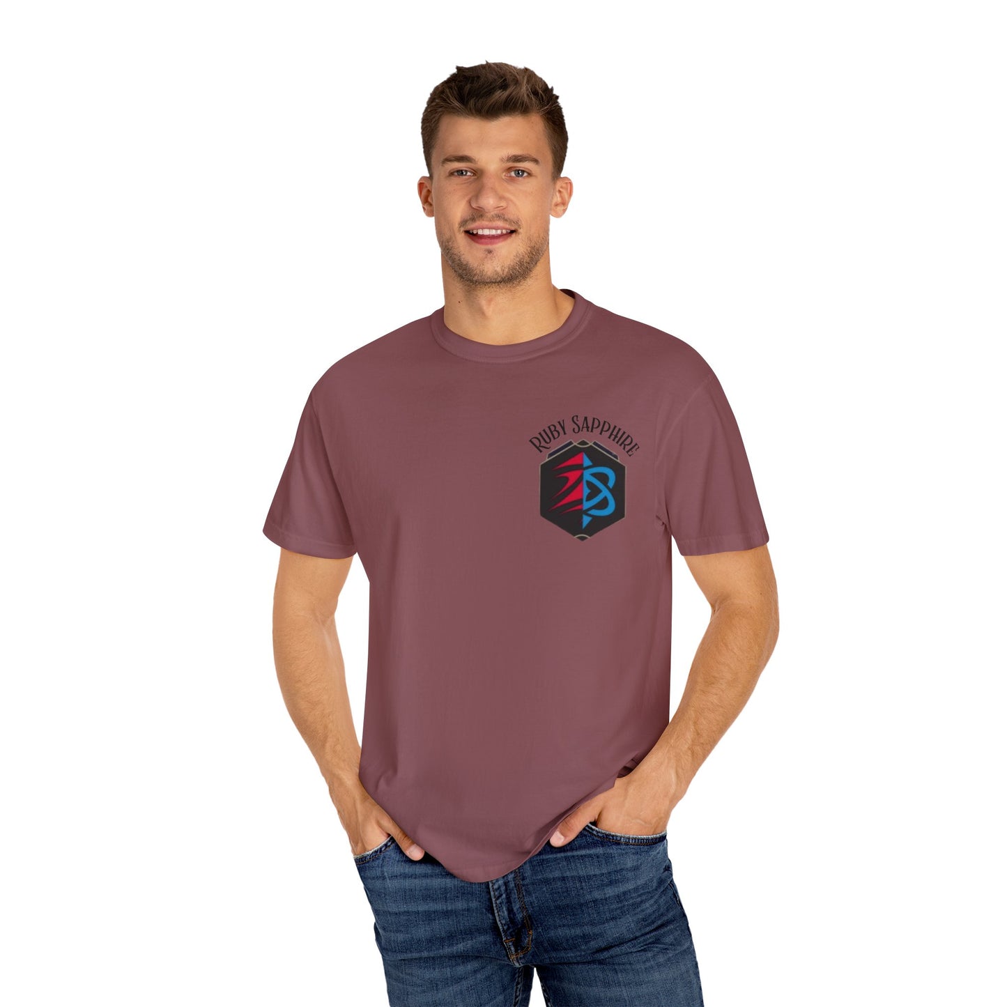 Garment-Dyed Unisex T-Shirt - Ruby Sapphire Design with Fun Quote