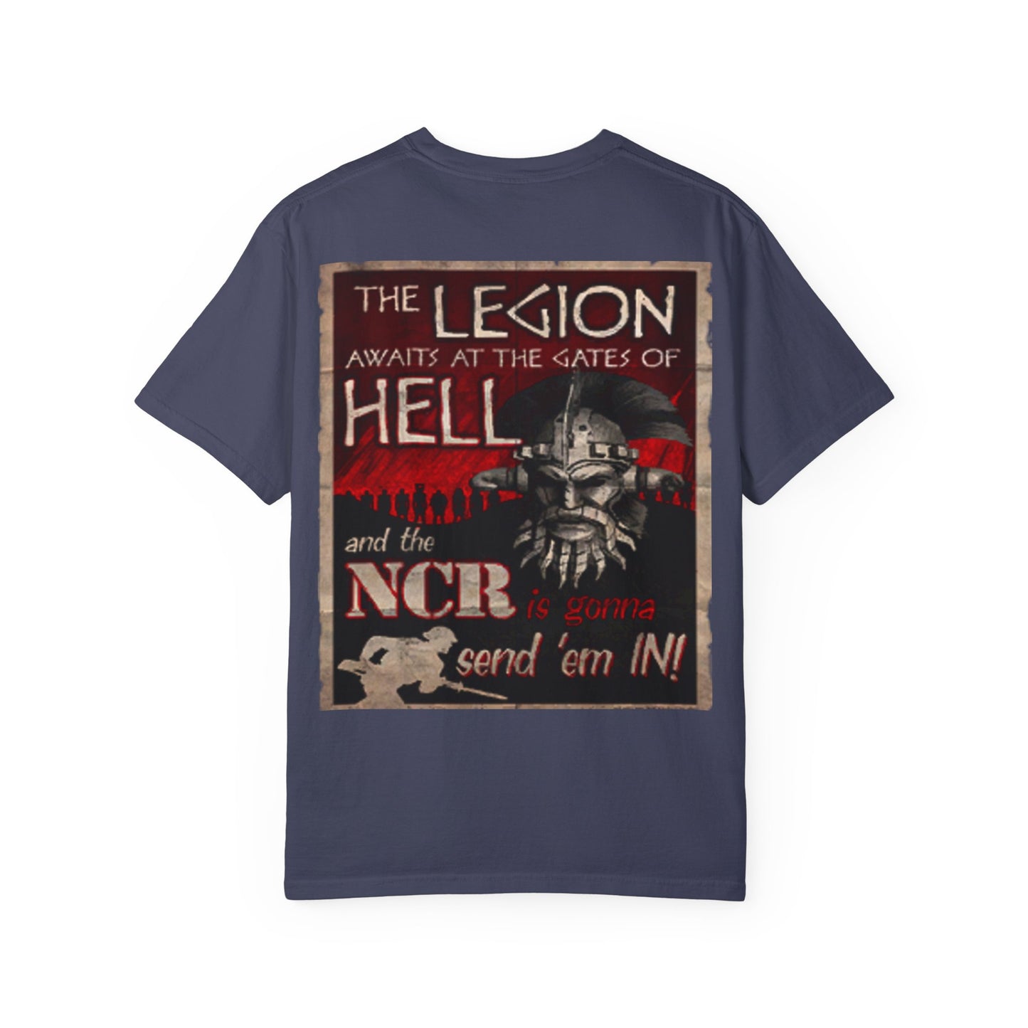 Unisex War-Themed Graphic T-Shirt – 'War Never Changes' & 'The Legion Awaits at the Gates of Hell' Designs
