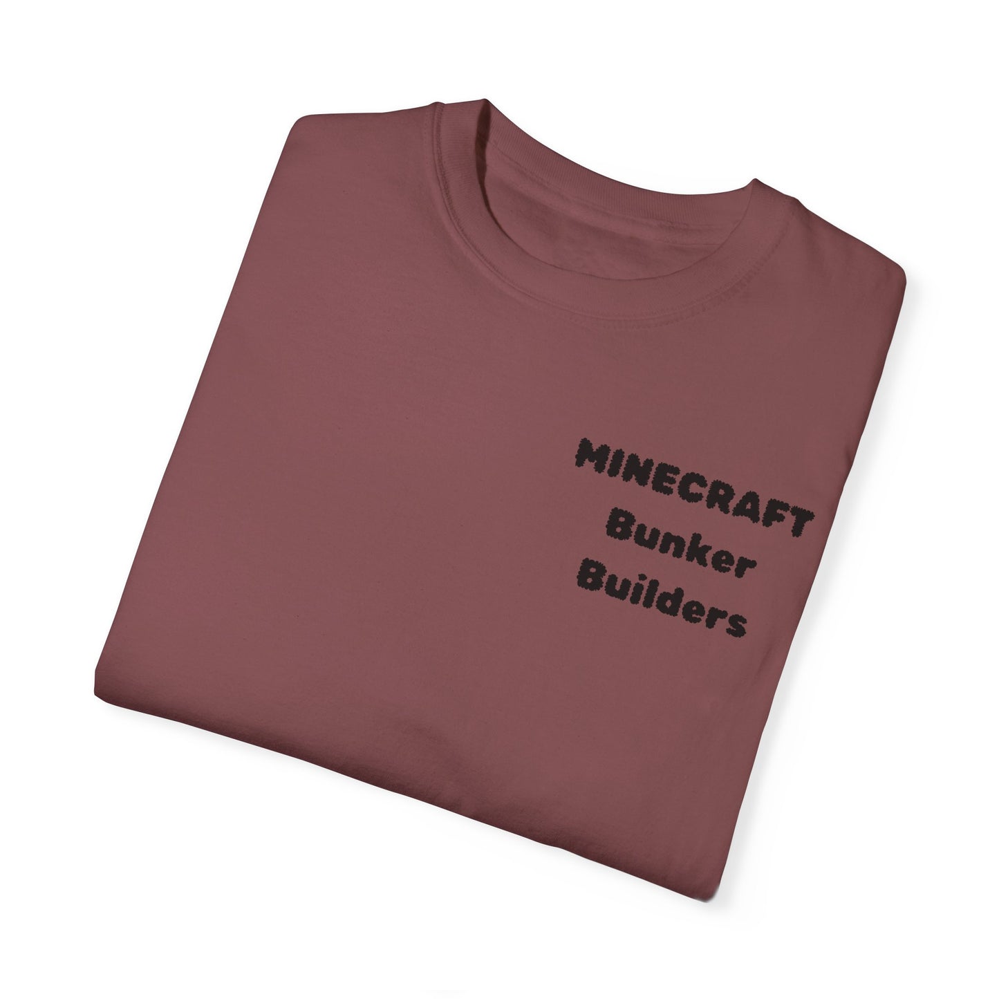 Minecraft Bunker Builders Unisex Garment-Dyed T-Shirt - Gamer Style, Perfect for Minecraft Fans
