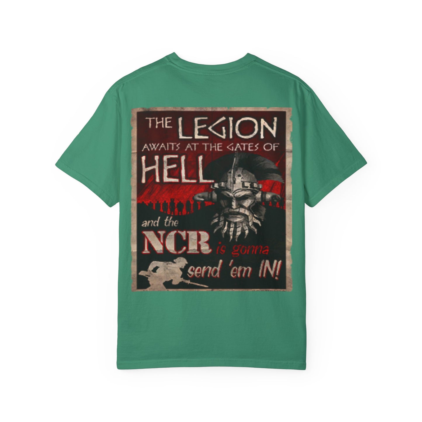 Unisex War-Themed Graphic T-Shirt – 'War Never Changes' & 'The Legion Awaits at the Gates of Hell' Designs