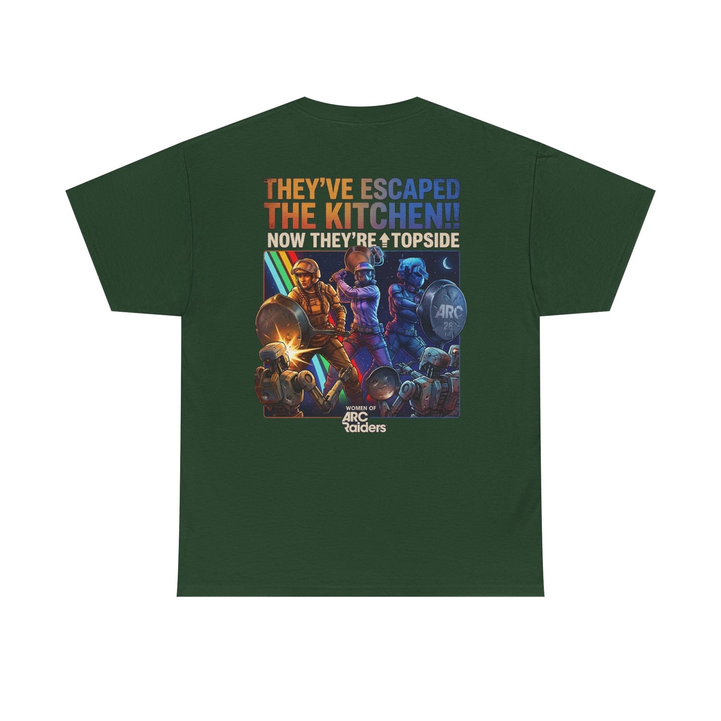 T-Shirt — "They've Escaped the Kitchen" Retro Arcade Gaming Tee