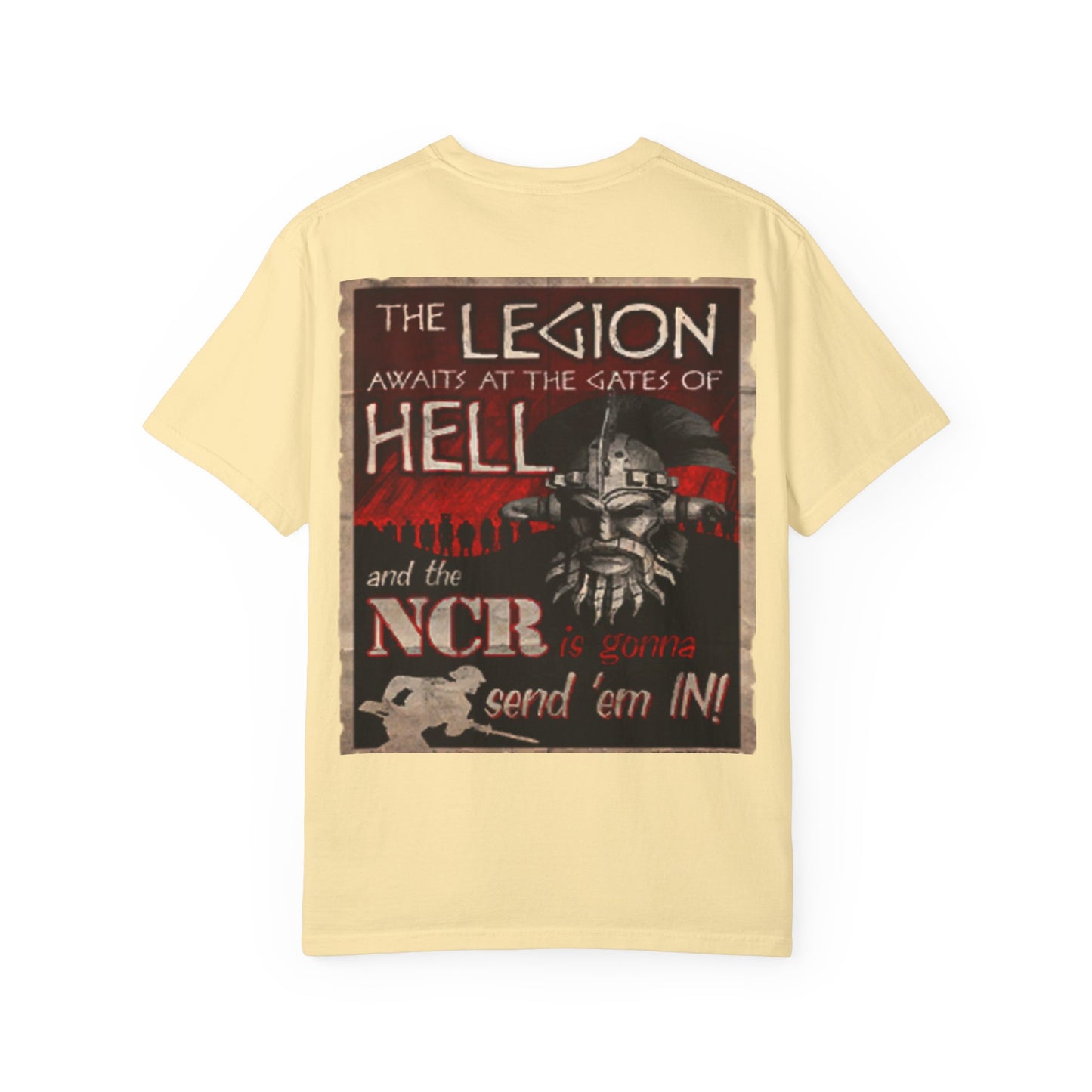 Unisex War-Themed Graphic T-Shirt – 'War Never Changes' & 'The Legion Awaits at the Gates of Hell' Designs
