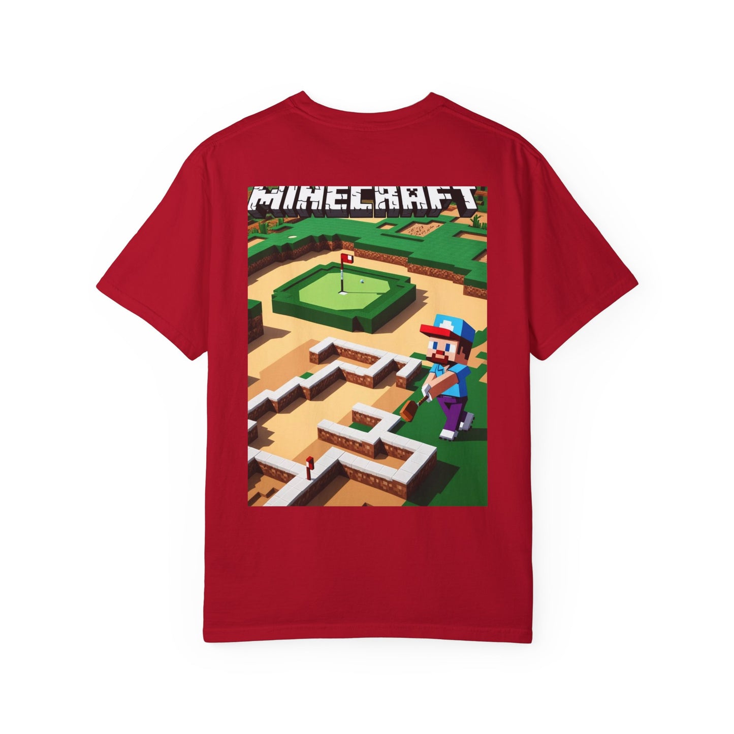 Minecraft Bunker Builders Unisex Garment-Dyed T-Shirt - Gamer Style, Perfect for Minecraft Fans
