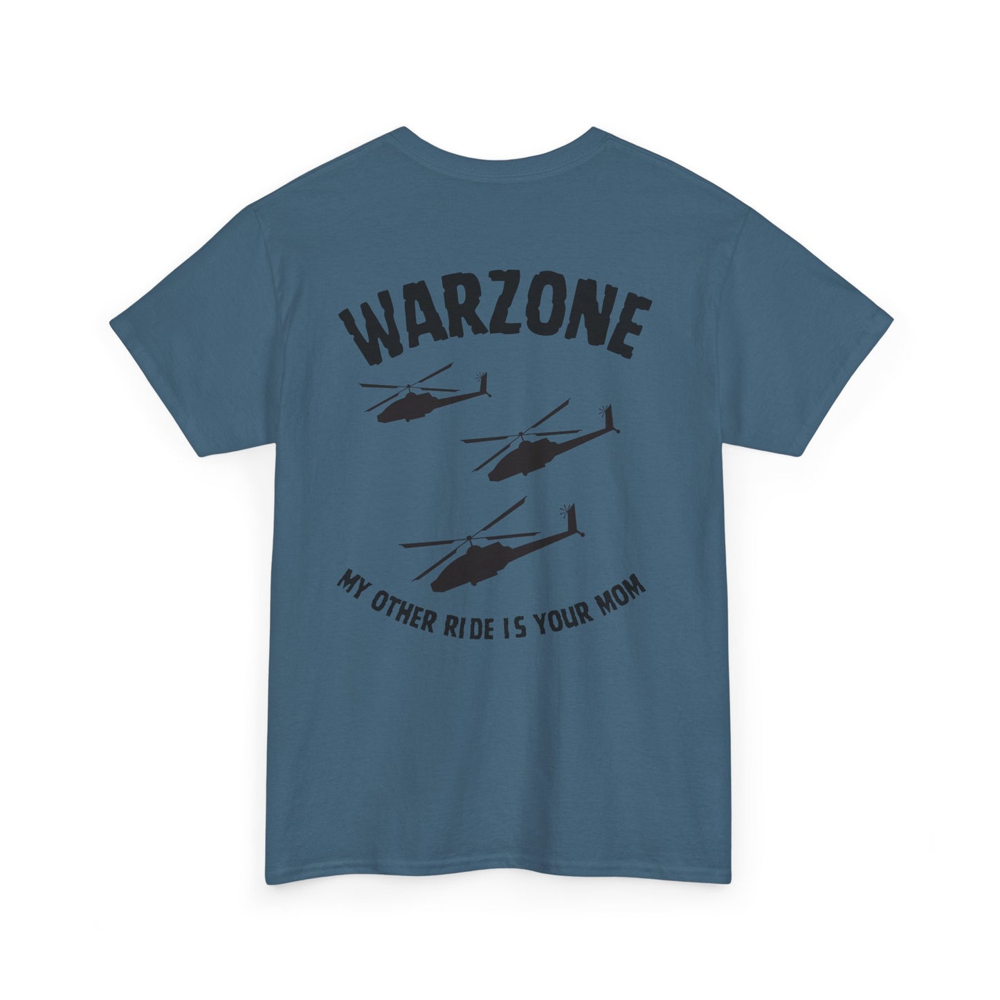 Funny Unisex Heavy Cotton Tee | "Warzone - My Other Ride Is Your Mom" | Nerd Tavern
