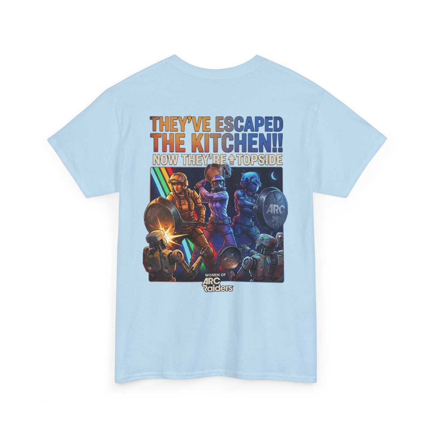 T-Shirt — "They've Escaped the Kitchen" Retro Arcade Gaming Tee